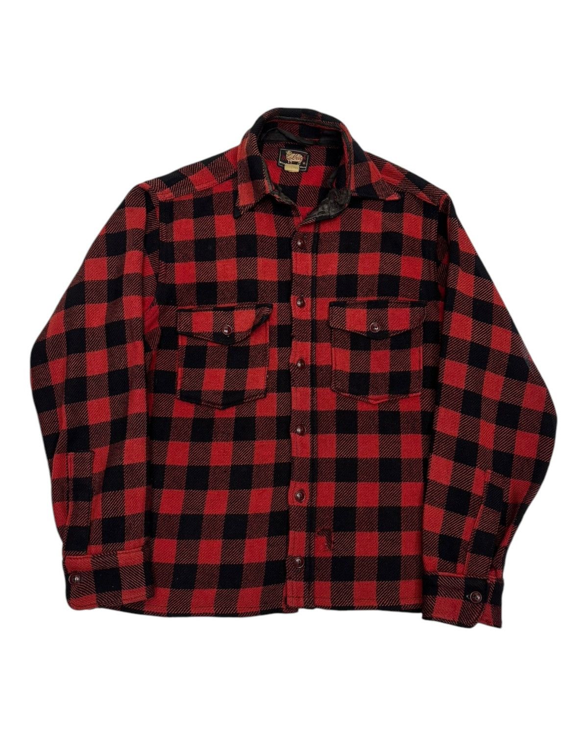 Woolrich Woolen Mills 🔥60/70s WOOLRICH WOOLEN MILLS CHECKERED WOOL FLANNEL Size US M / EU 48-50 / 2 - 1 Thumbnail
