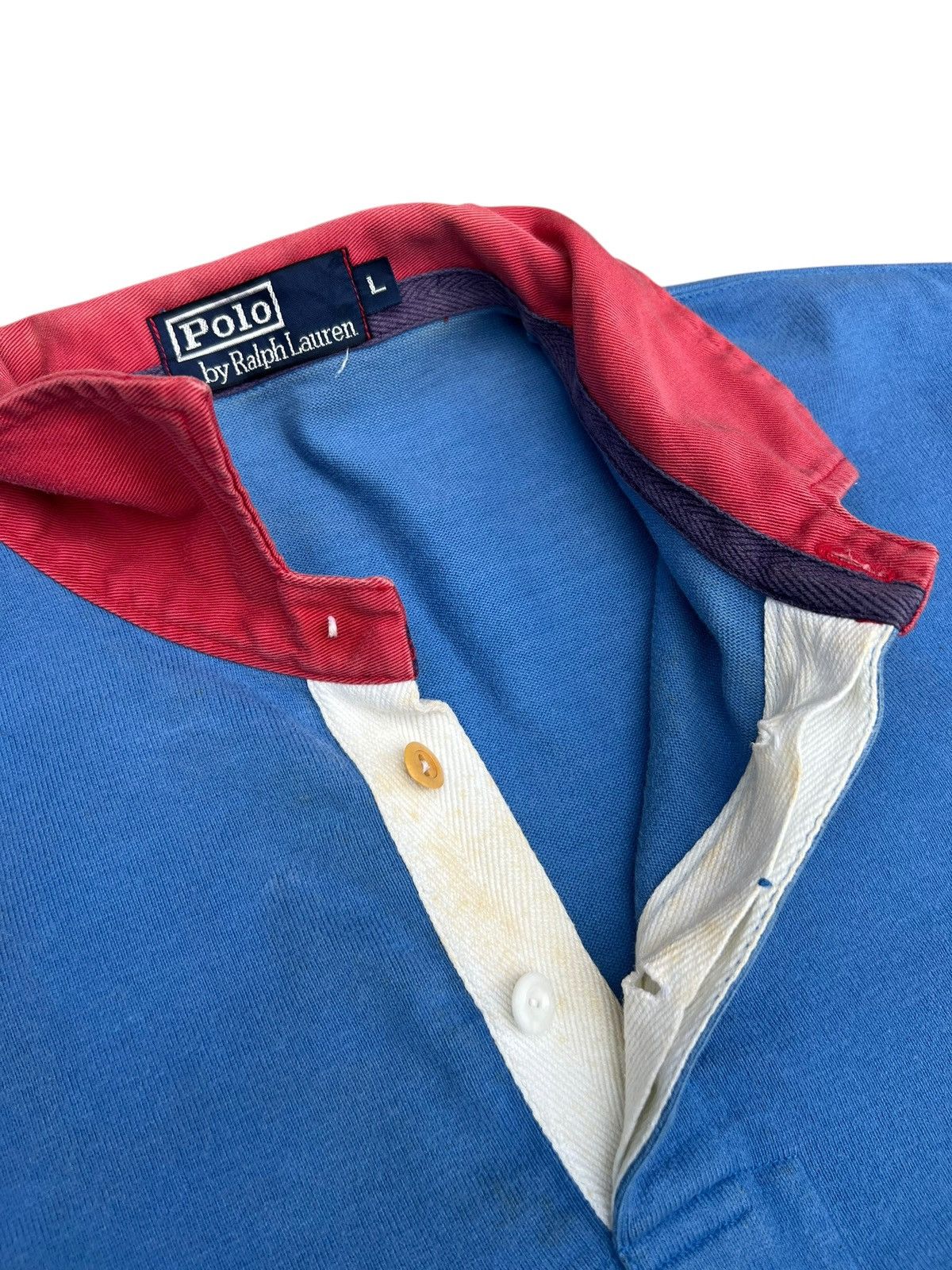 Polo Ralph Lauren Vintage 90s Polo Ralph Lauren RLPC67 Spell Out Rugby Shirt Size US L / EU 52-54 / 3 - 6 Thumbnail