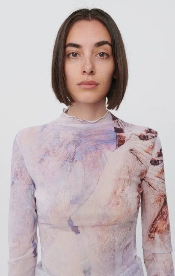 Our Legacy Our Legacy Printed high collar top Size S / US 4 / IT 40 - 1 Thumbnail