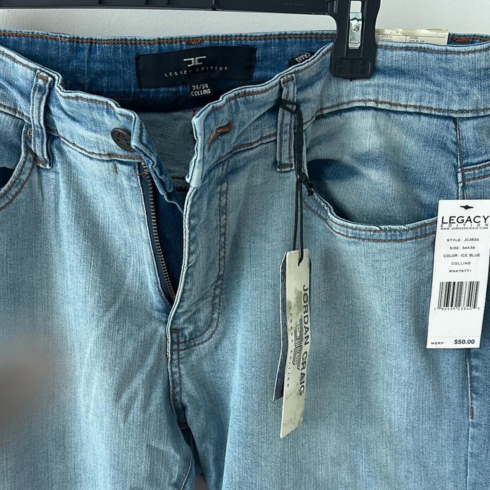 Jordan Craig Jordan Craig “ Ice Blue” Slim Fit Denim Size US 34 / EU 50 - 2 Thumbnail
