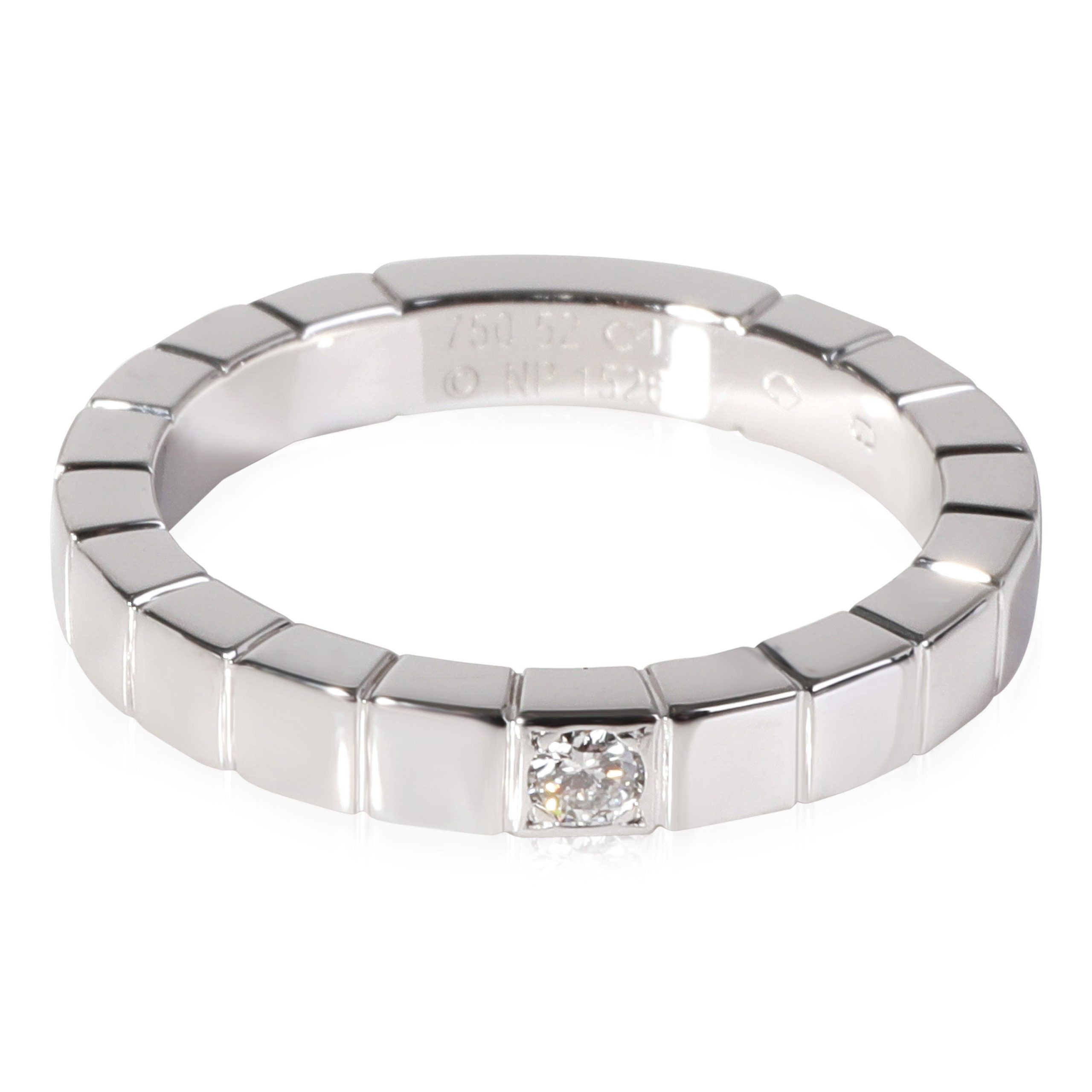 image of Cartier Lanieres Diamond Band In 18K White Gold 0.06 Ctw, Women's