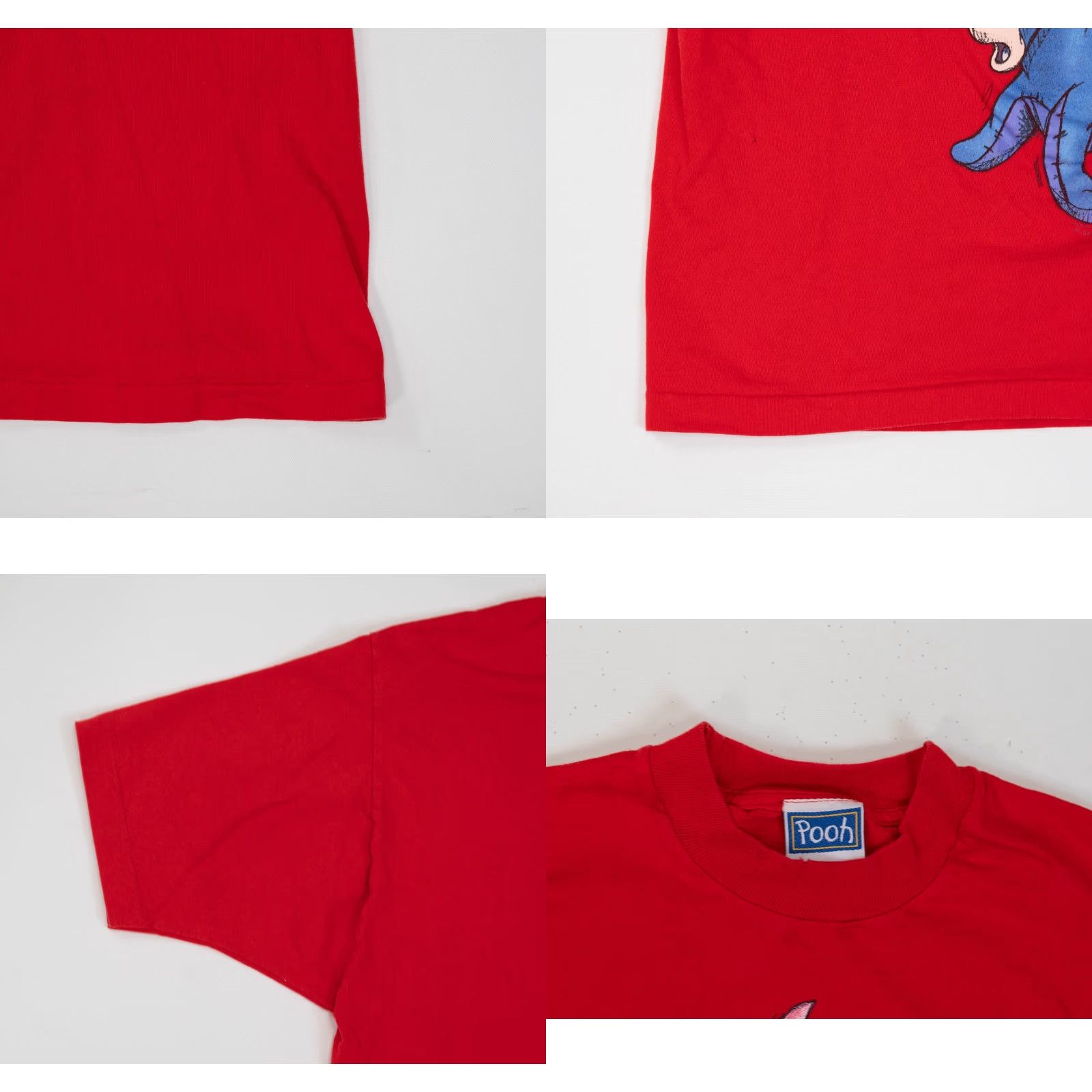 Disney VINTAGE Disney Tee Hundred Acre Friends L T-Shirt 90s Winnie the Pooh Tigger Piglet Gray Red Crew Neck Mens L Size US L / EU 52-54 / 3 - 9 Thumbnail