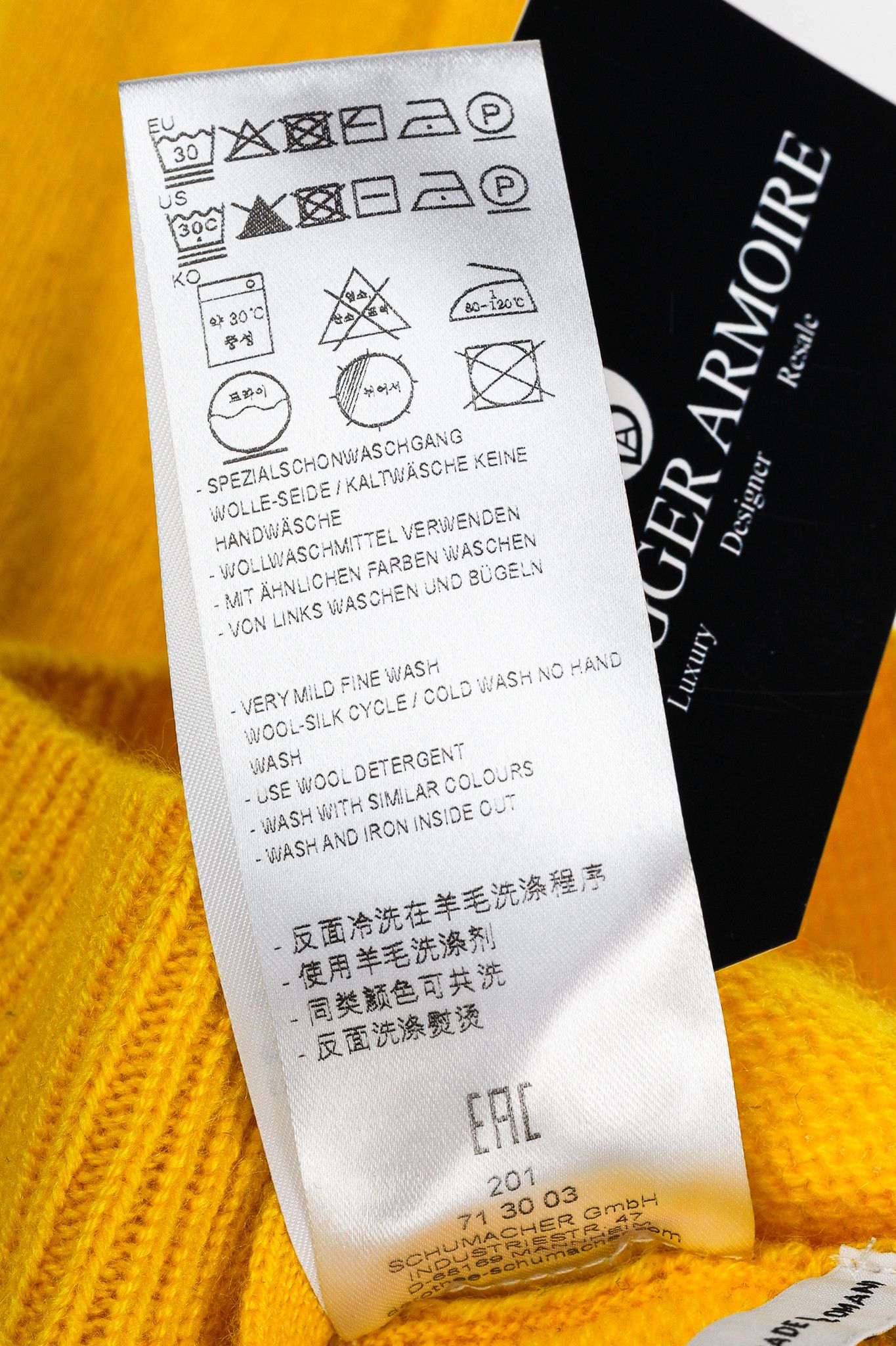 DOROTHEE SCHUMACHER Dorothee Schumacher Yellow Cashmere Cold-Shoulder Cardigan Size M / US 6-8 / IT 42-44 - 9 Thumbnail