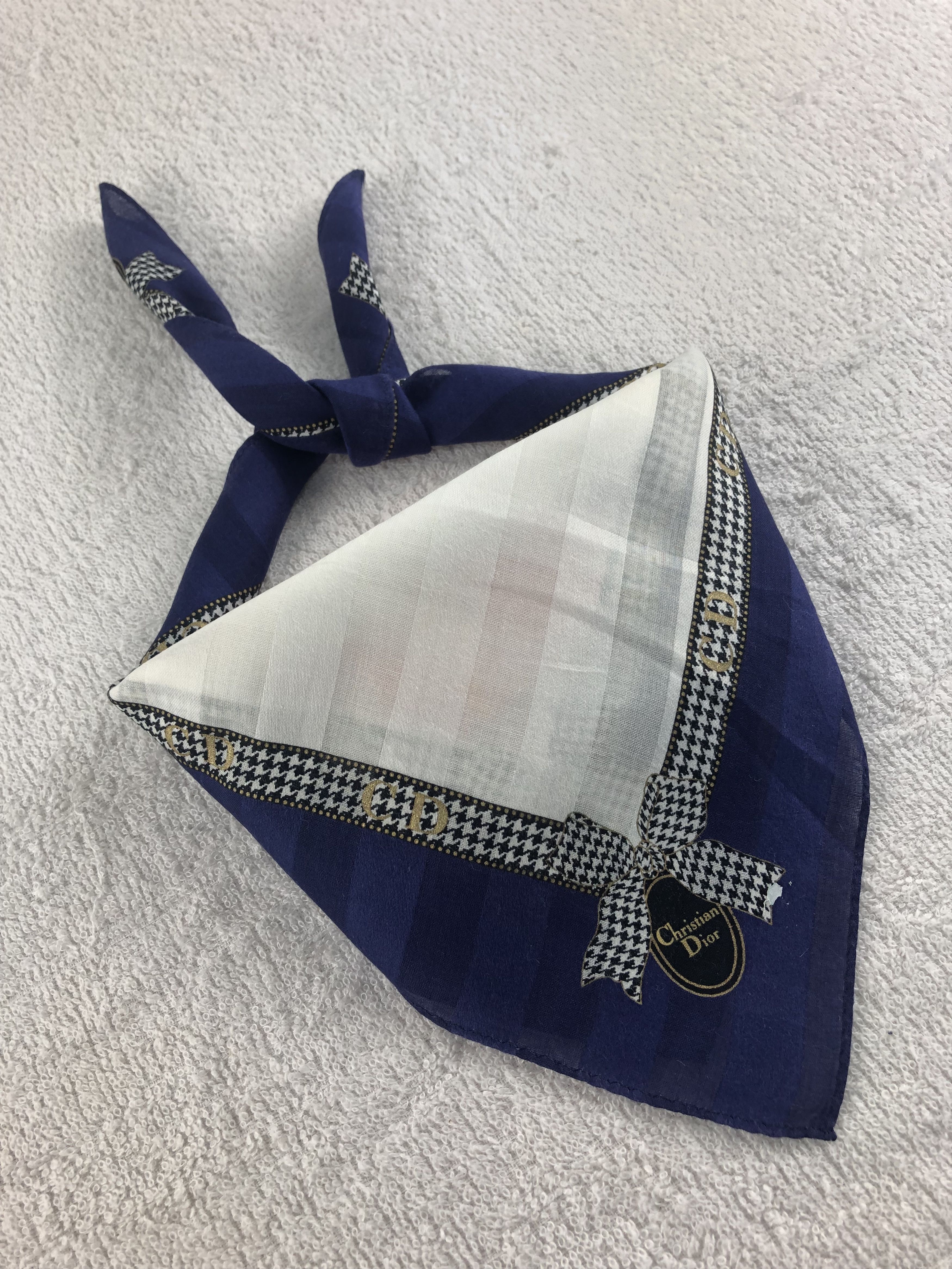Vintage Christian Dior Handkerchief / Bandana / Neckerchief C237 Size ONE SIZE - 1 Thumbnail