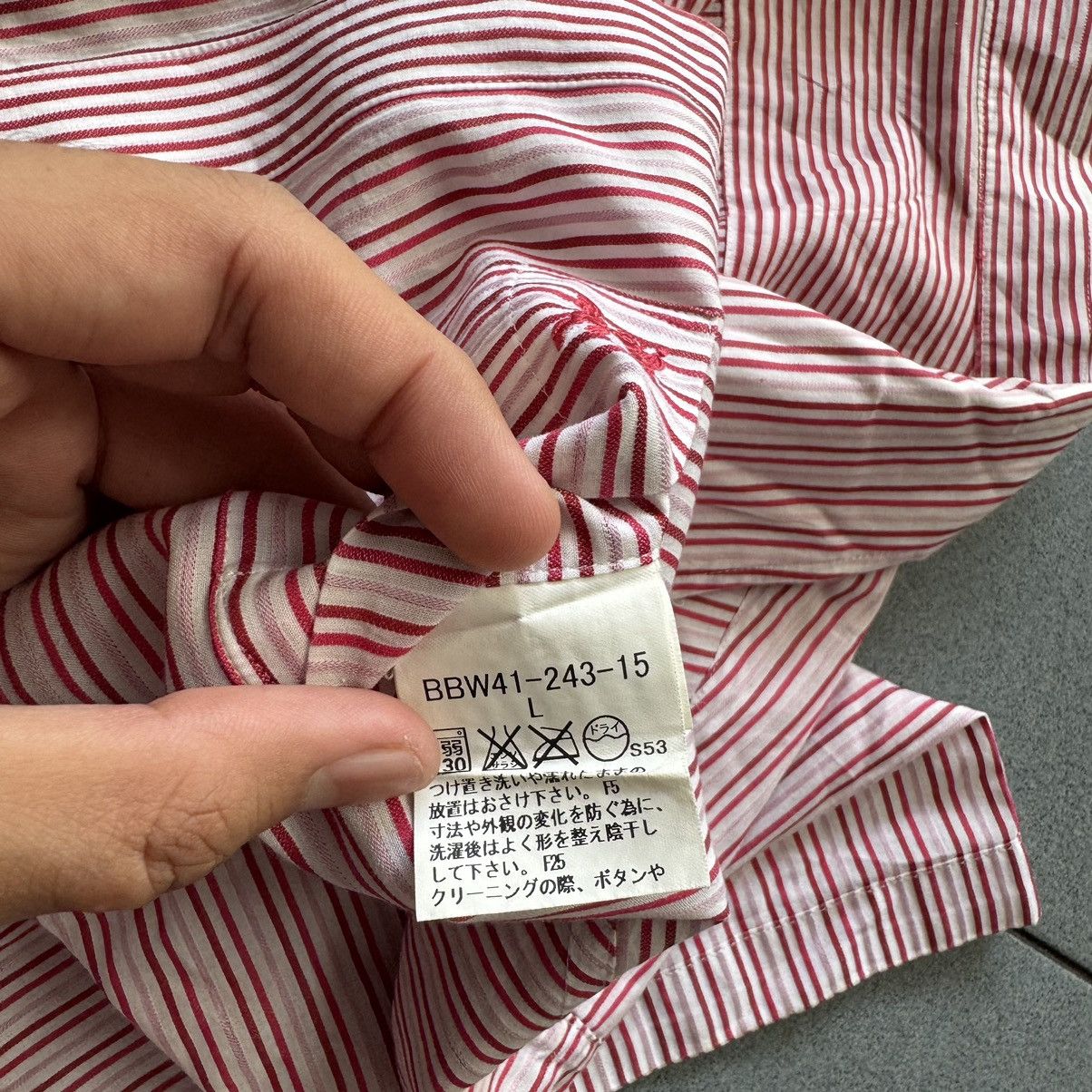 Burberry Vintage Burberry Reversible Stripes Button Up Shirt Size US L / EU 52-54 / 3 - 7 Thumbnail