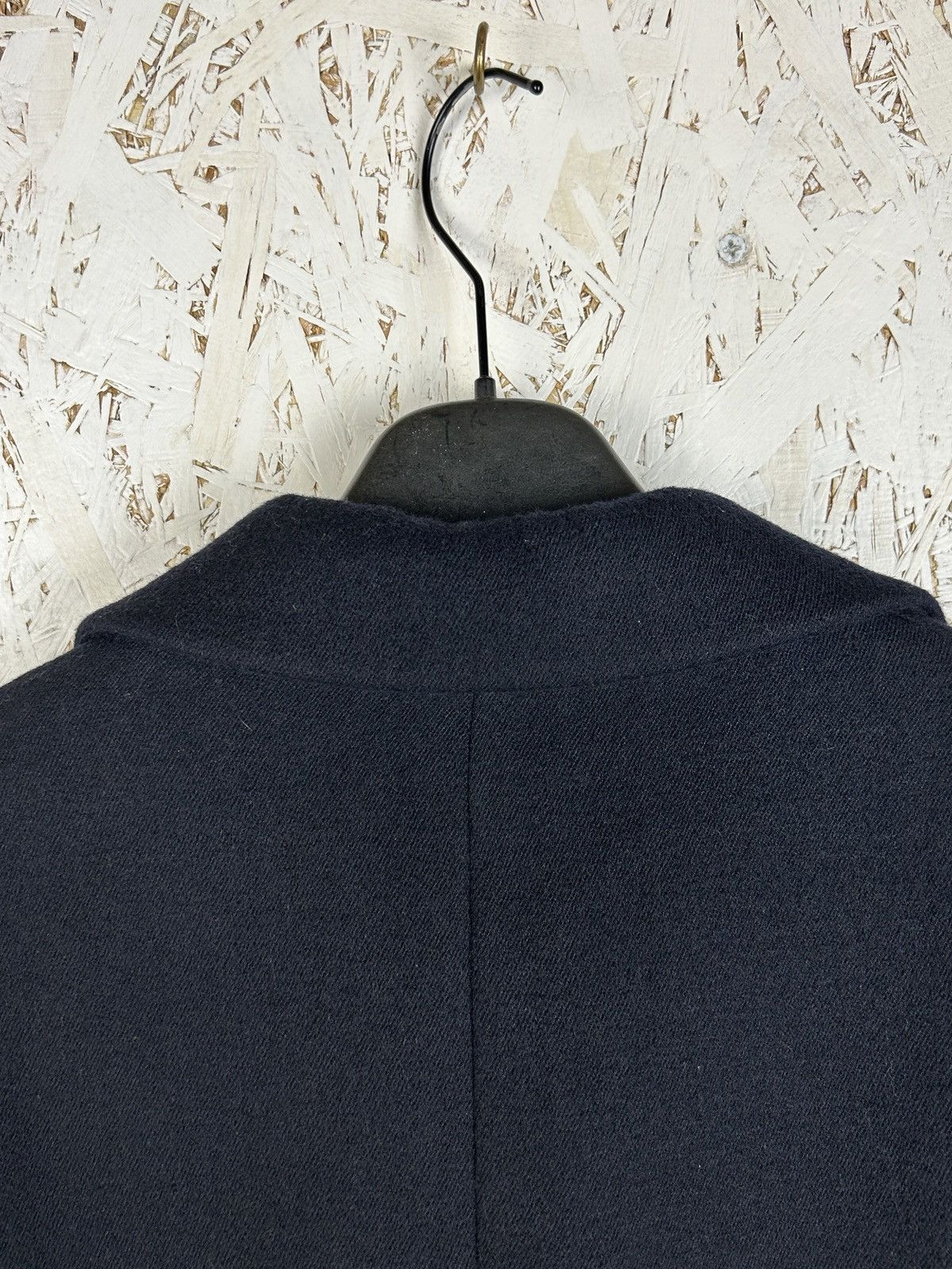 Prada 00s Vintage Prada Black Lana Wool Pea Coat 2008 Size 44 Size M / US 6-8 / IT 42-44 - 7 Thumbnail
