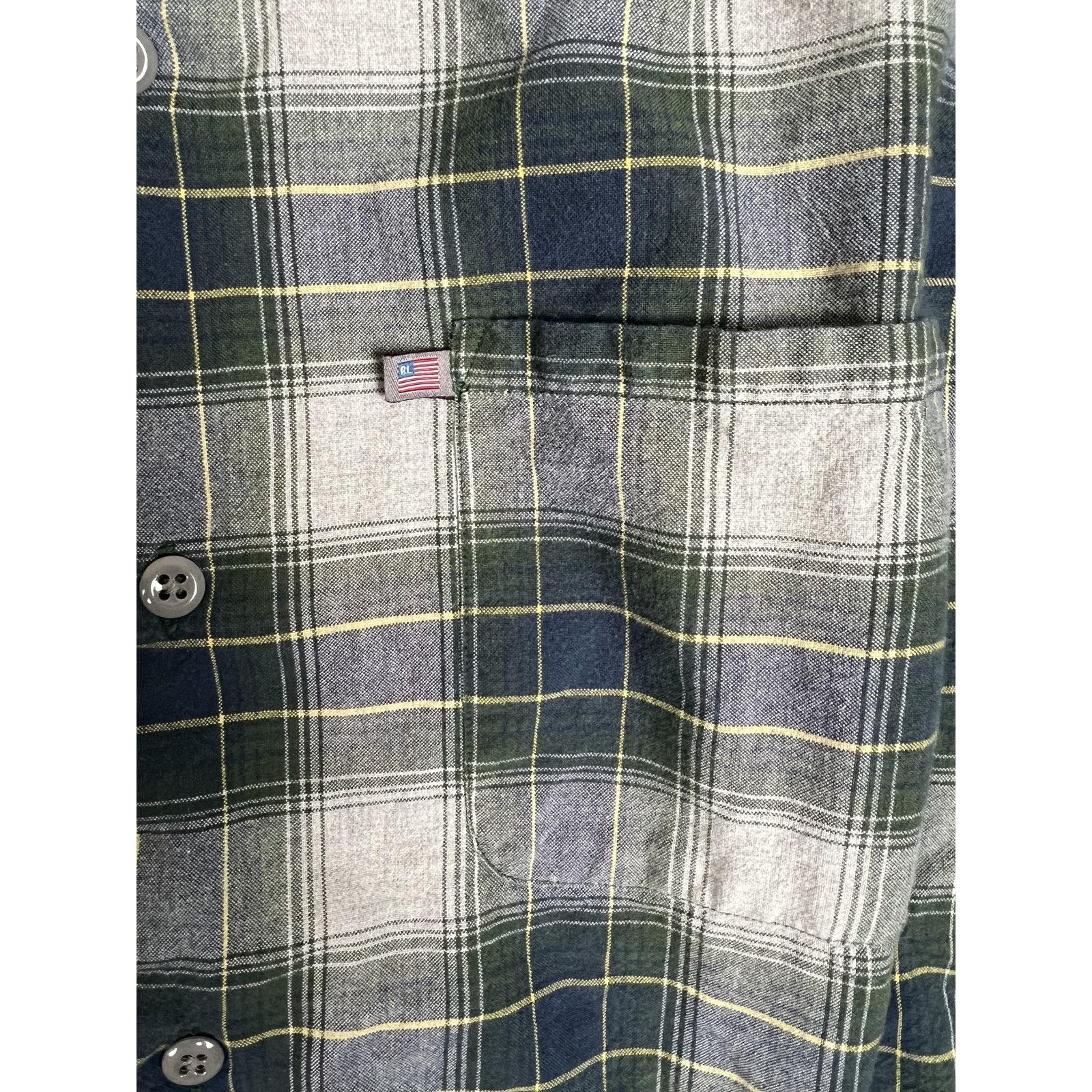Polo Ralph Lauren Polo Jeans Co Ralph Lauren Shirt Mens Large Green Plaid Flan Size US L / EU 52-54 / 3 - 2 Thumbnail