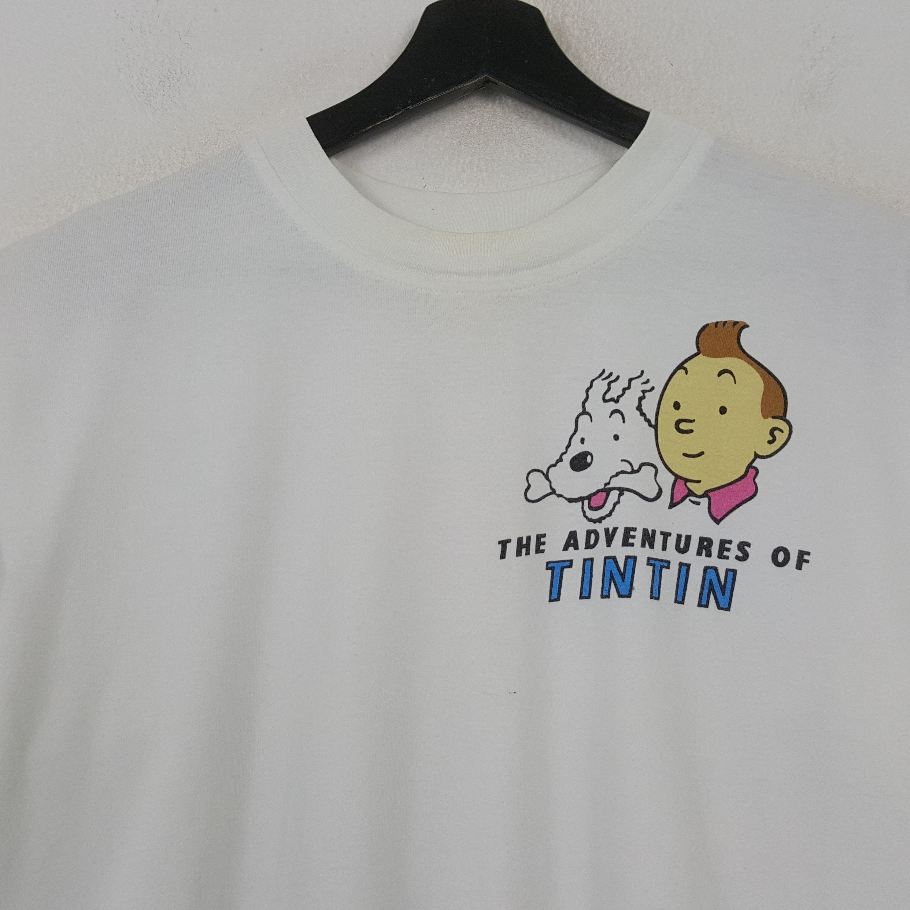 Vintage The Adventure of Tintin The Blue Lotus Tshirt RR11 Size US L / EU 52-54 / 3 - 4 Thumbnail