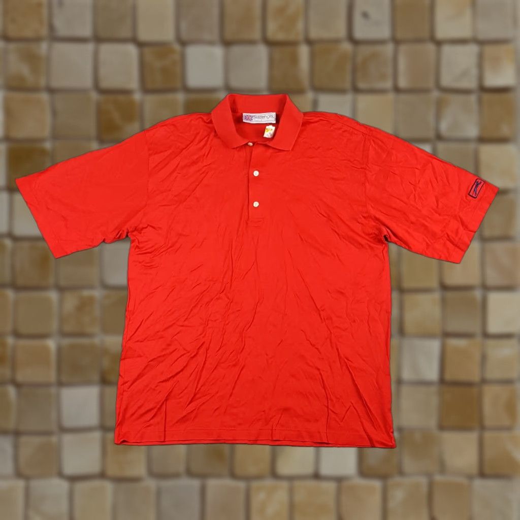 Vintage VINTAGE Slazenger Polo Shirt Mens L Red 90s Preppy Soccer Golf Collared Short Sleeve Button Casual Workwear Shirt Size US L / EU 52-54 / 3 - 1 Thumbnail
