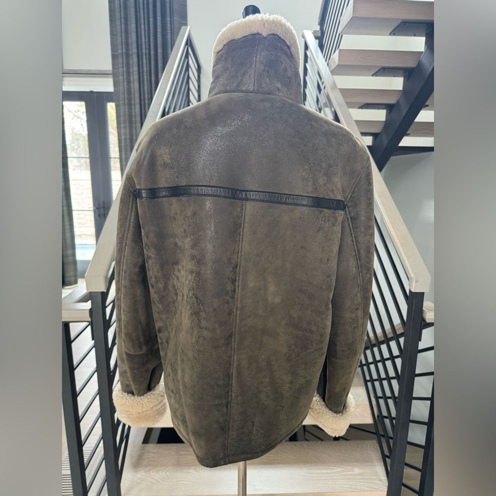 Other new Men's real fur Aviator Jacket with Shearling Trim L Size US L / EU 52-54 / 3 - 9 Thumbnail