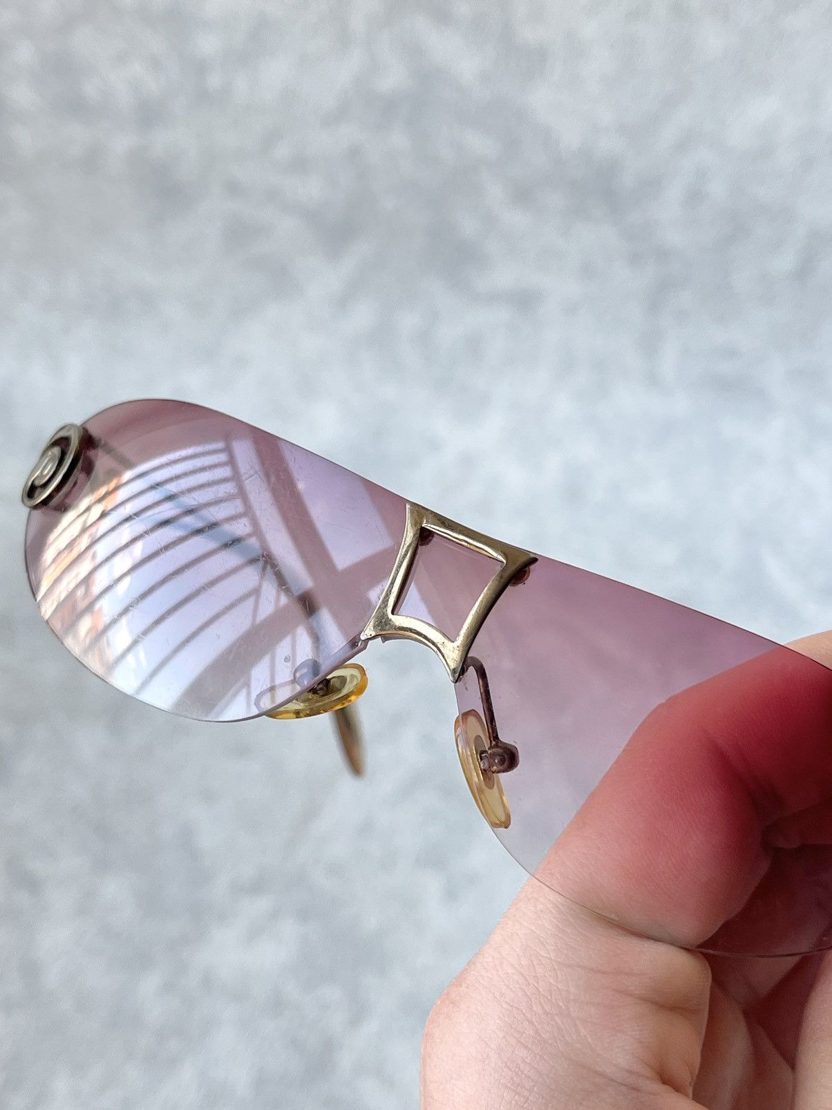 Dior 90s Archive Christian Dior Pink Shield Sunglasses Y2K Size ONE SIZE - 19 Thumbnail