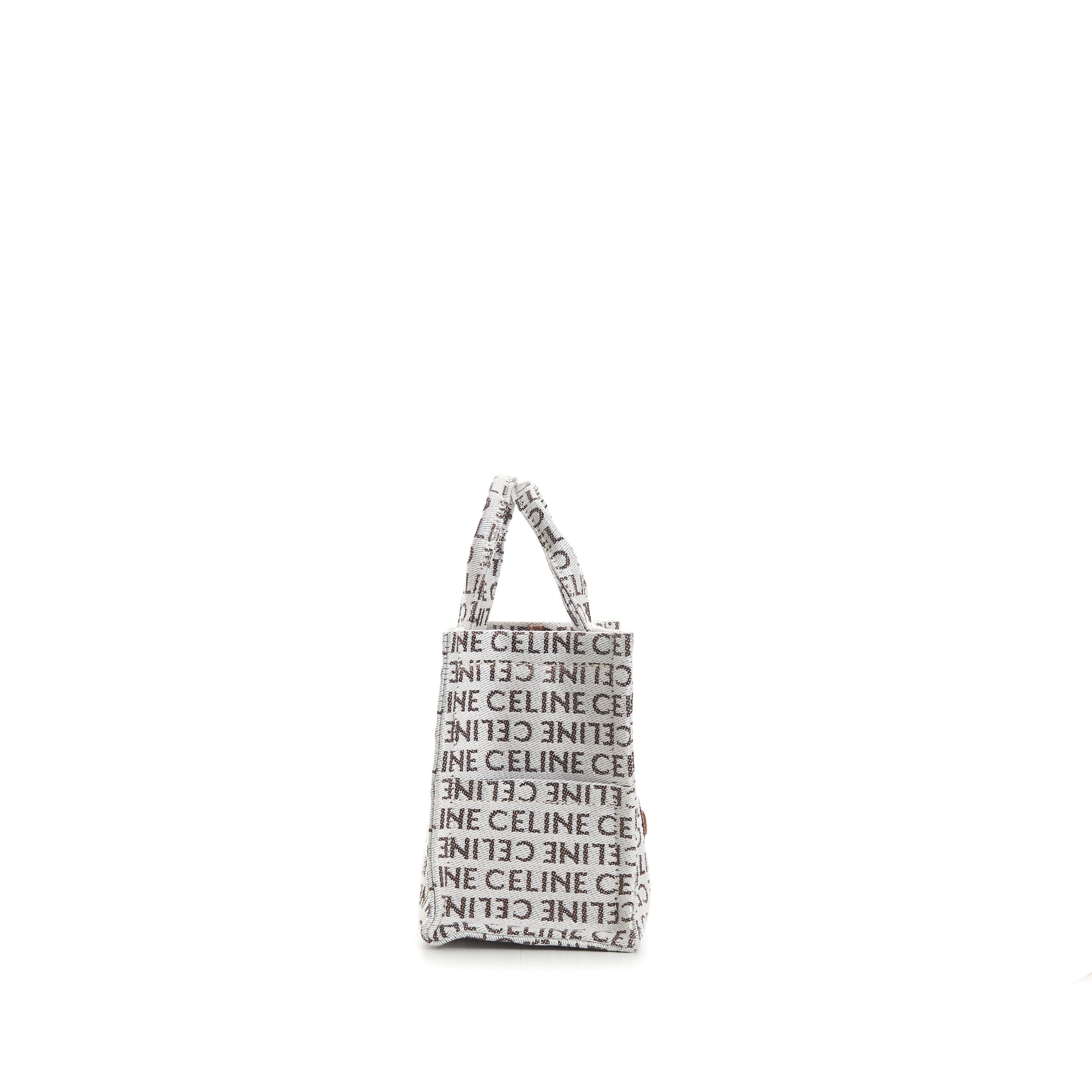 Celine Small Cabas Thais Bag - Textile, Celine All-Over, Triomphe Size ONE SIZE - 7 Thumbnail