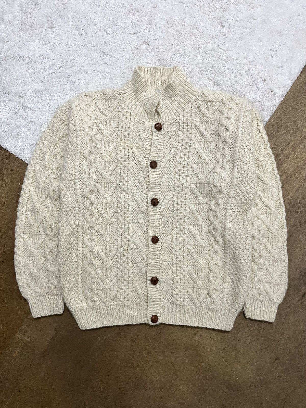 SHIPS Vintage SHIPS Japan Heavyweight Hand-Knit Wool Cardigan Size US M / EU 48-50 / 2 - 1 Thumbnail