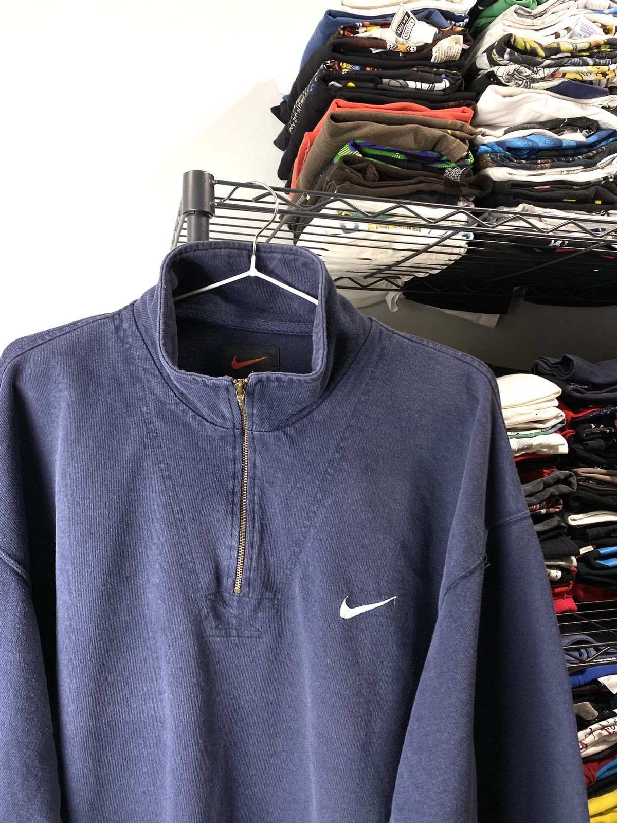 Nike Rare! Vintage 1990’s Nike Sweatshirt 1/4 Zip Rugby Size US L / EU 52-54 / 3 - 2 Thumbnail