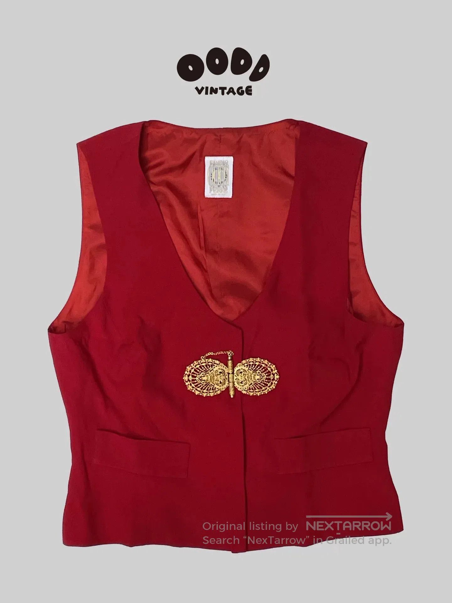 Gianfranco Ferre Gianfranco Ferré Red Vest with Metal Closure. Size S / US 4 / IT 40 - 1 Thumbnail
