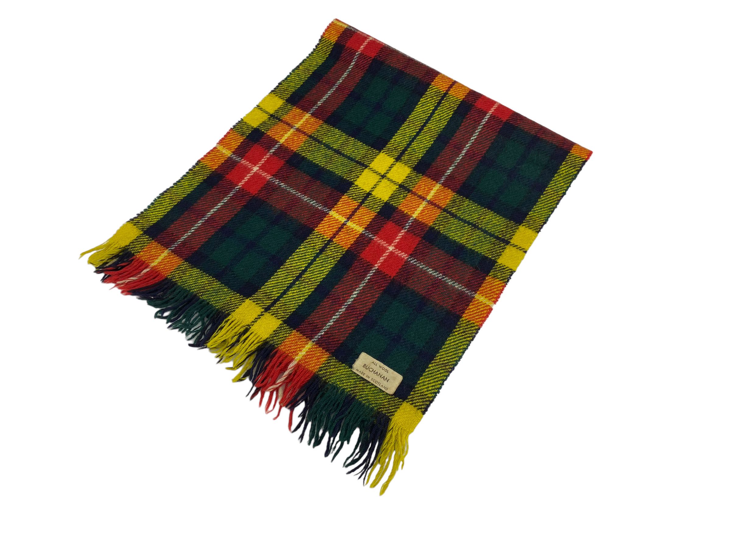 Vintage Vintage Buchanan Tartan Wool Muffler Scarf - Scottish Plaid Size ONE SIZE - 4 Thumbnail