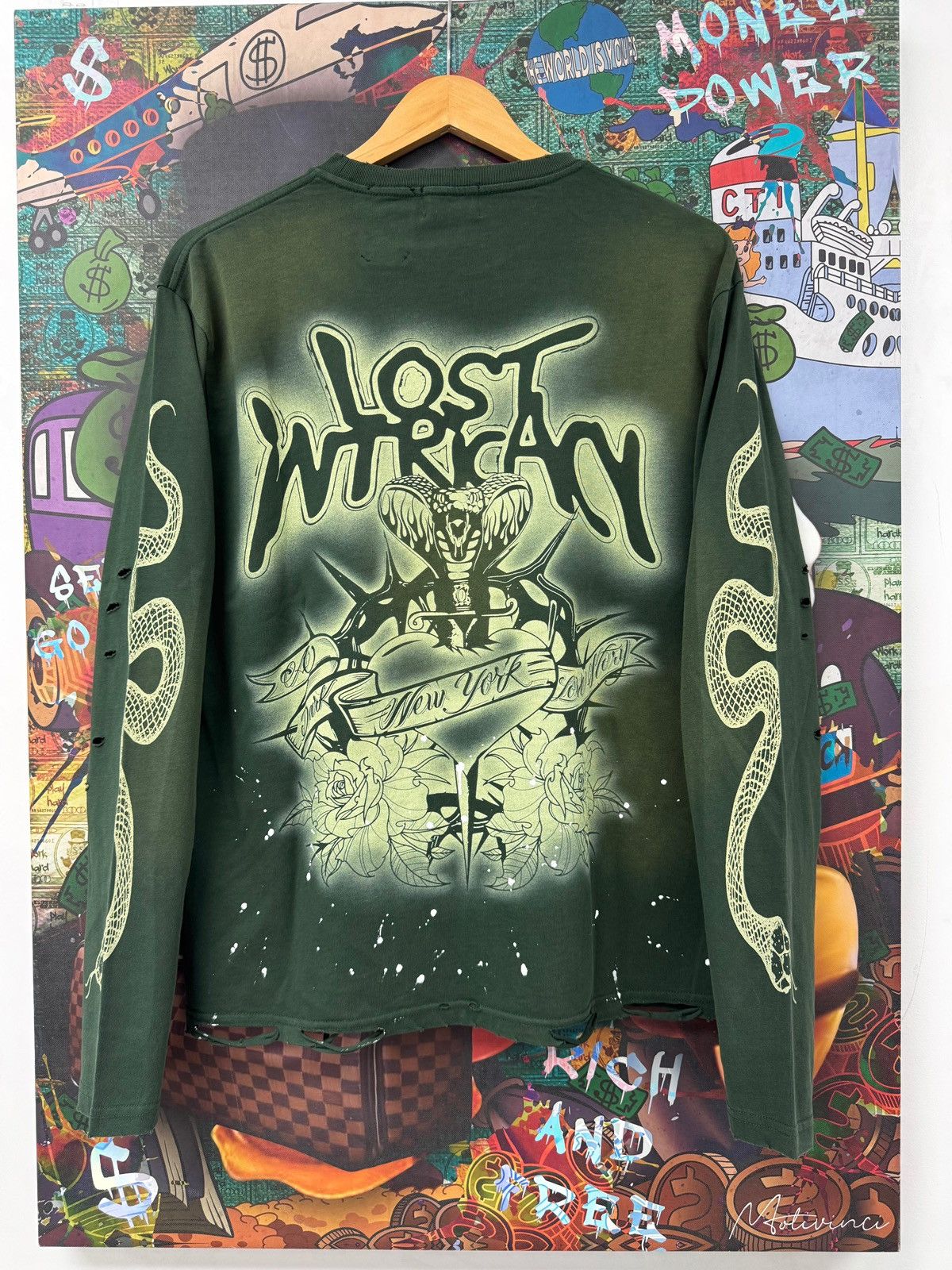 LOST INTRICACY Lost intricacy green emerald angel tee Medium Size US M / EU 48-50 / 2 - 2 Thumbnail