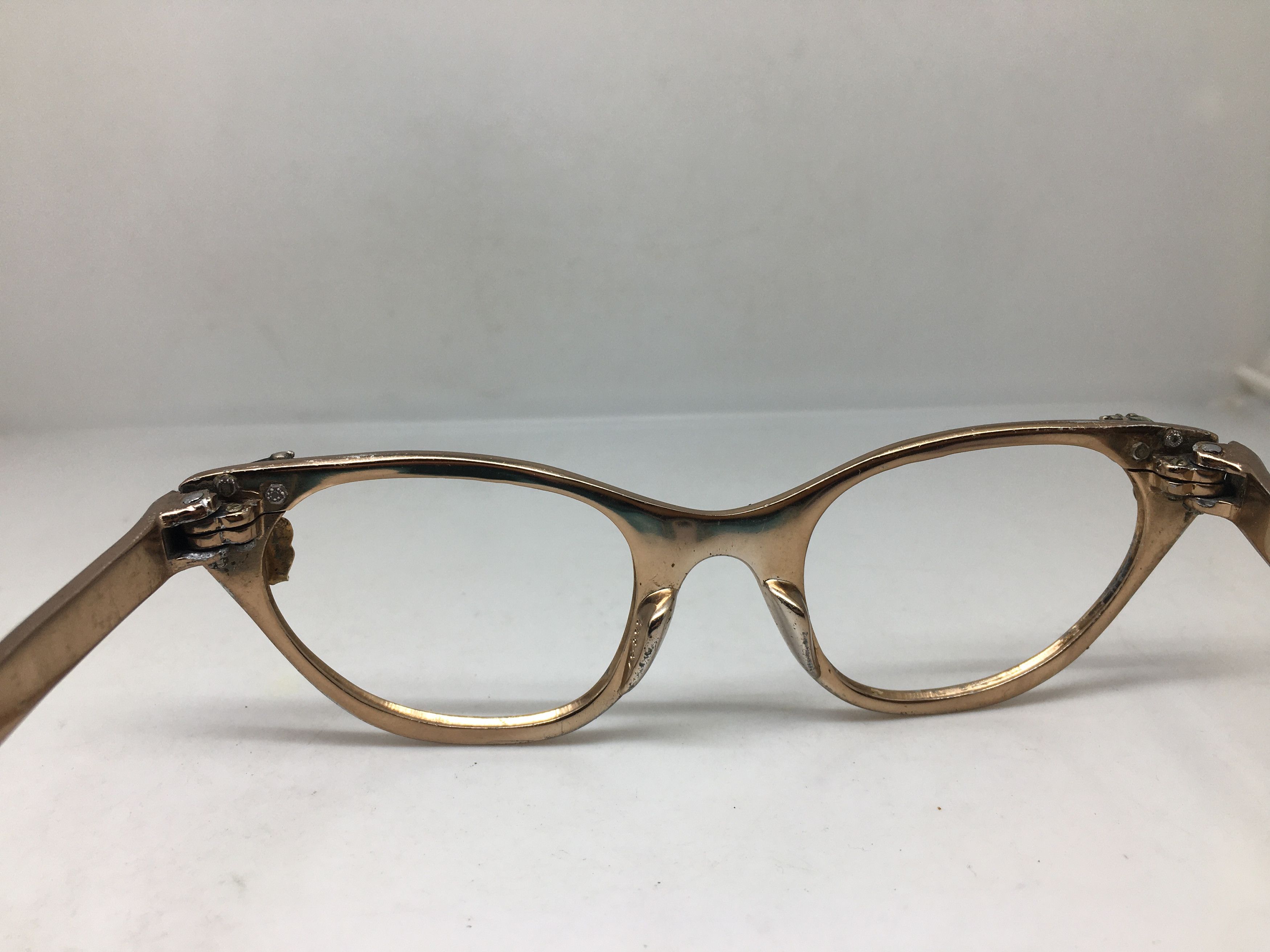 Vintage Vintage 50s TURA Woman Aluminum Brown Cateye Eyeglasses Size ONE SIZE - 5 Thumbnail