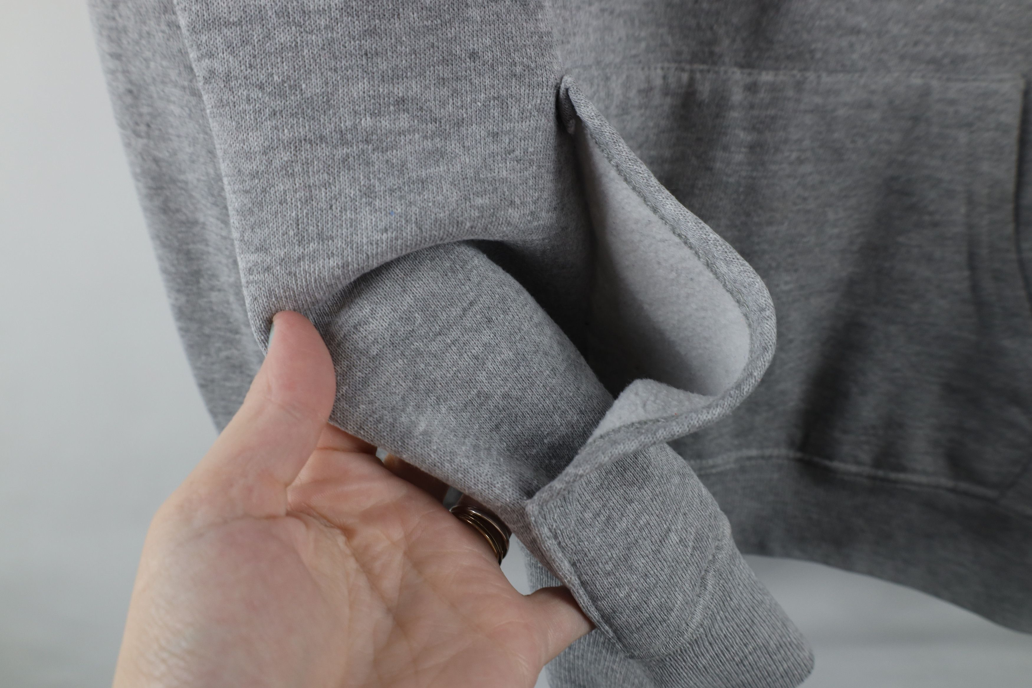 Vintage 90s State University Hoodie Sweatshirt Gray USA