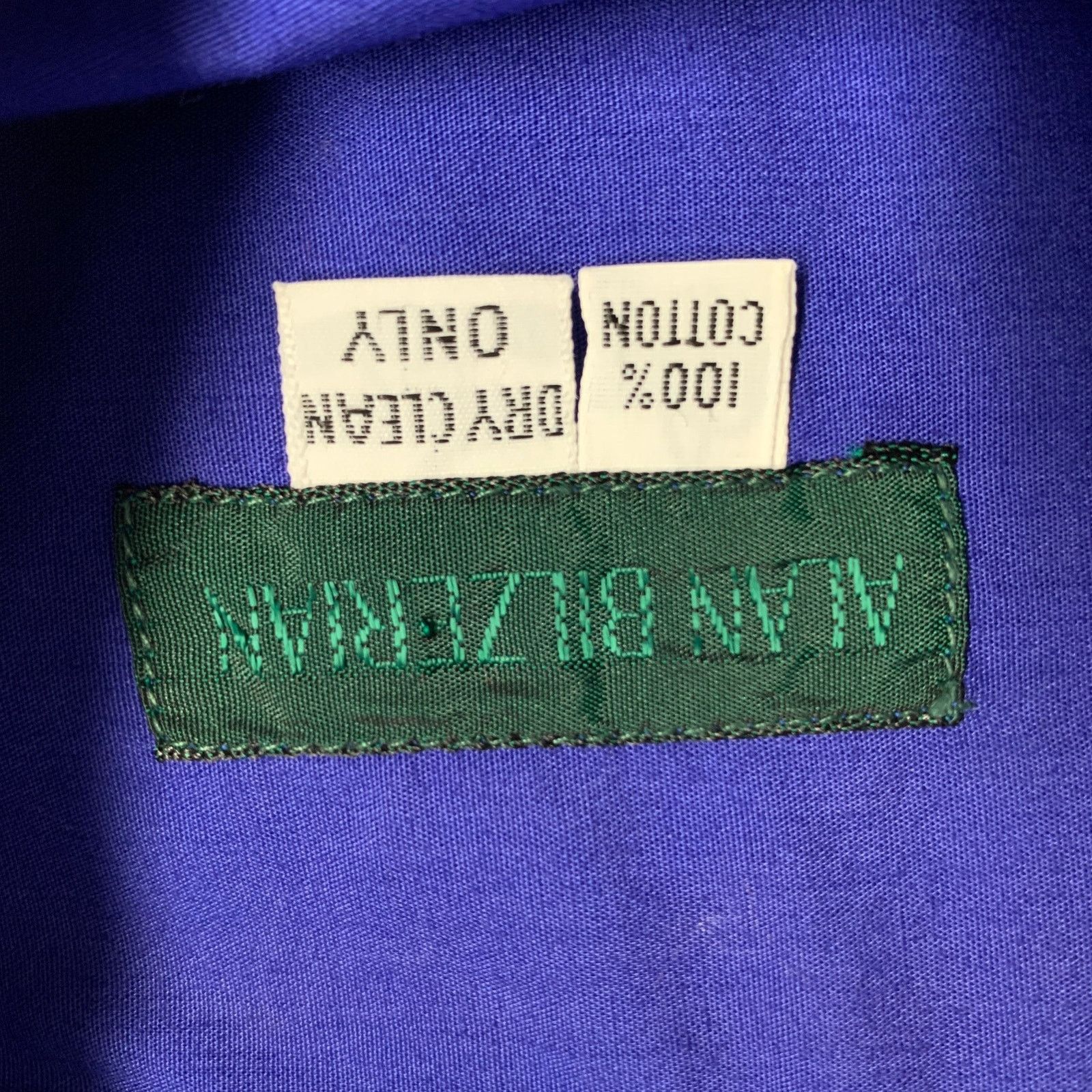 Other ALAN BILZERIAN Blue Color Contrast Trim Long Sleeve Shirt Size US XXL / EU 58 / 5 - 7 Thumbnail