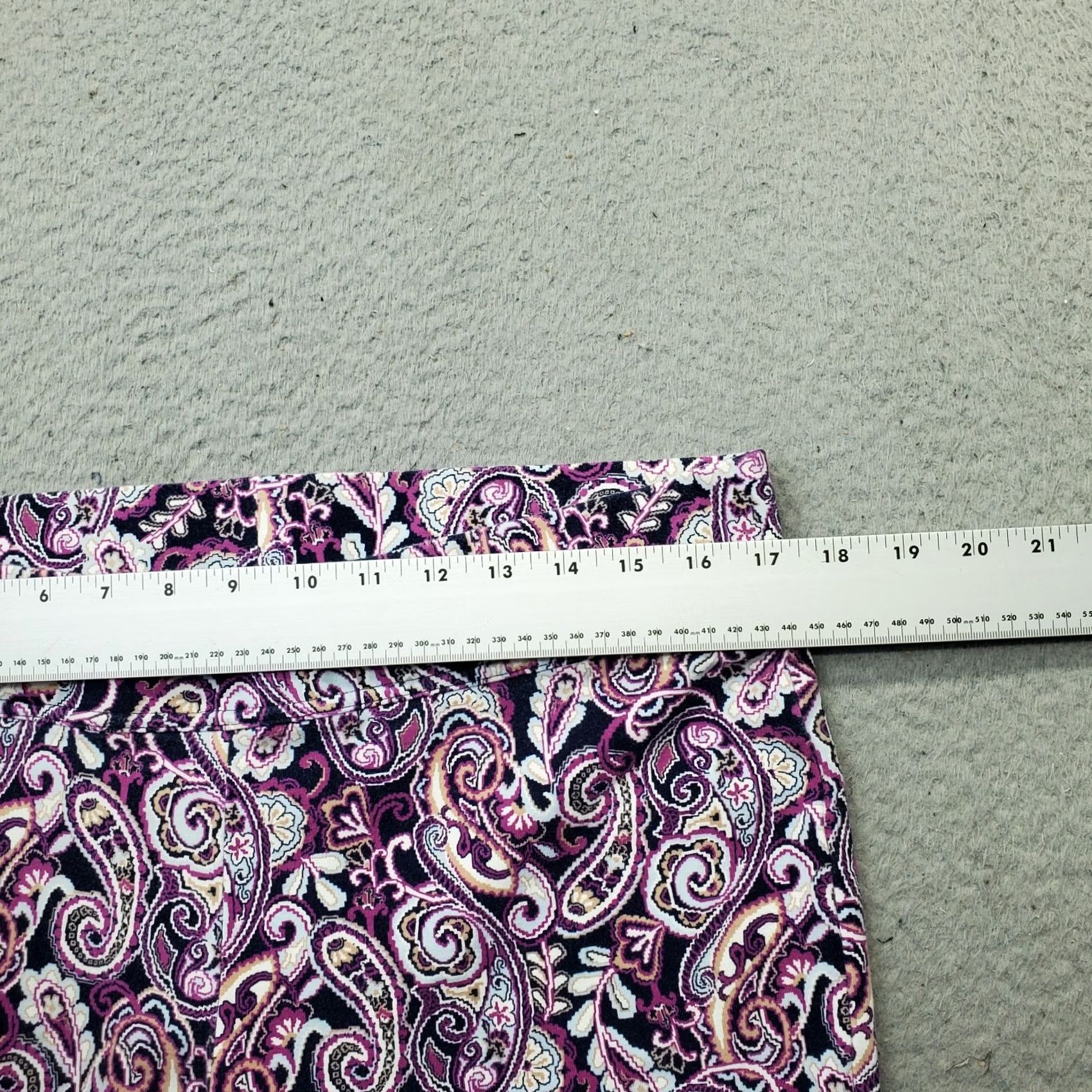 Lands' End Lands' End Womens L Leggings Multi Paisley Print High Waist Shaping Skinny Stretch Size 36" / US 14 / IT 50 - 6 Thumbnail