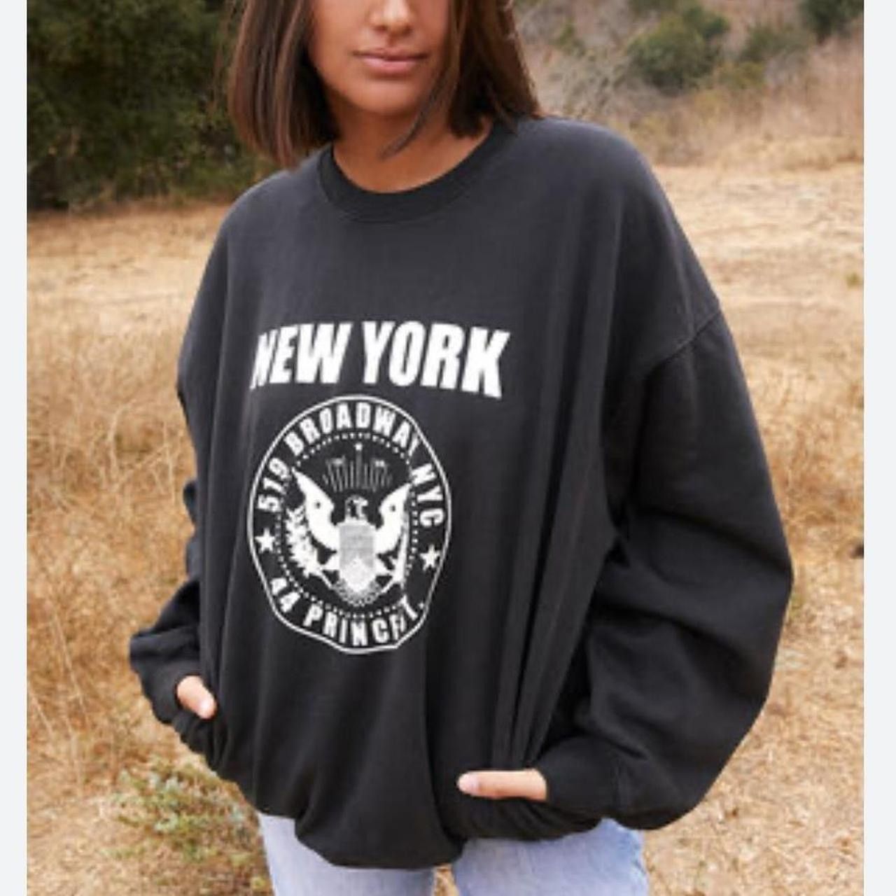 Brandy Melville black brandy melville new york hoodie Grailed