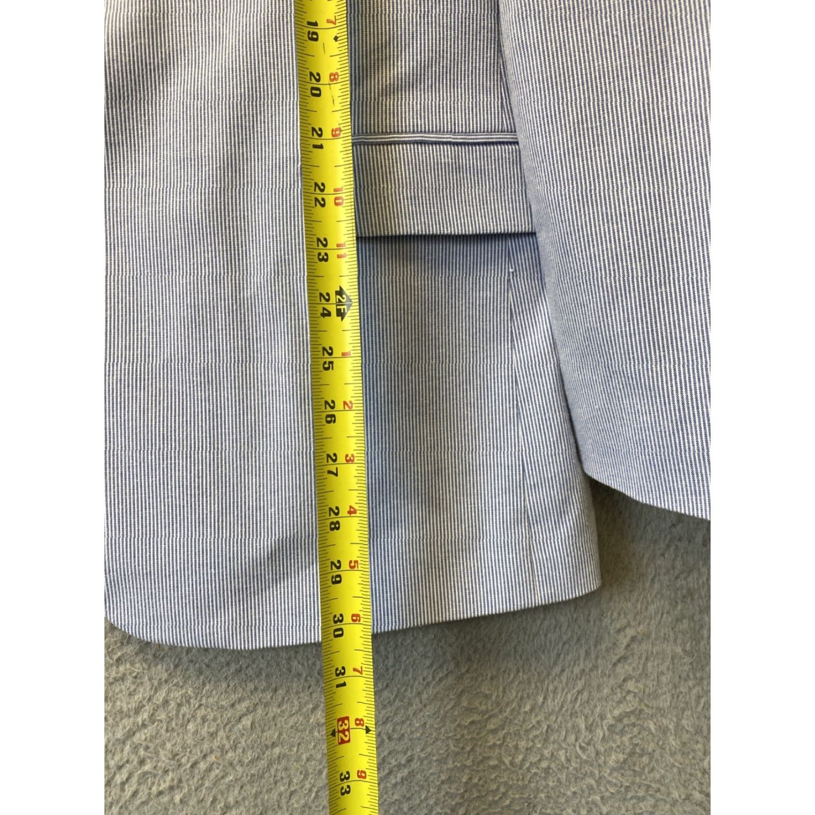 Tommy Hilfiger Tommy Hilfiger mens 2btn blue Striped sport coat jacket blazer 44R Size 44R - 5 Thumbnail