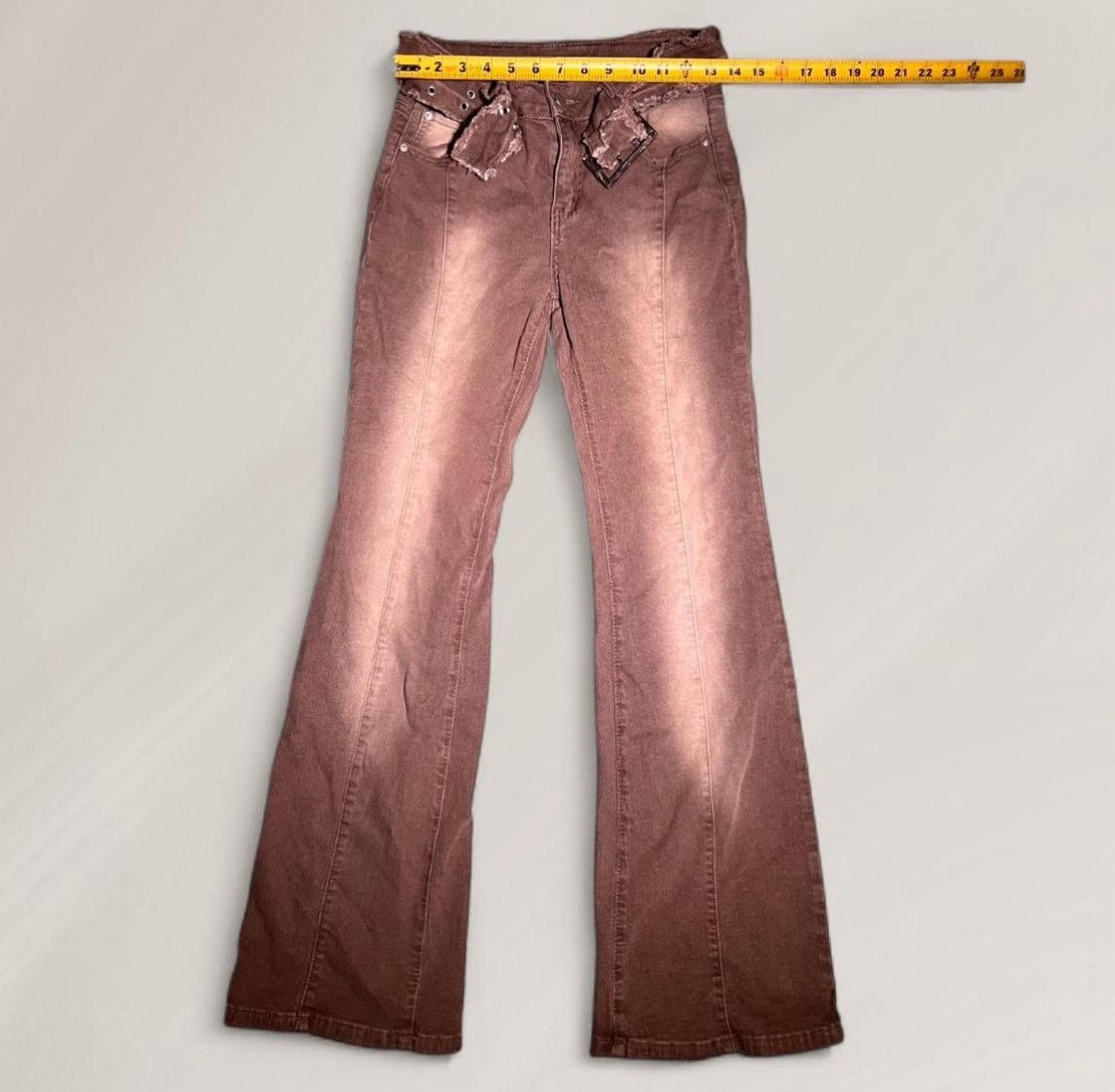 Shein Brown SHEIN low-rise flare jeans Size 28" / US 6 / IT 42 - 4 Thumbnail
