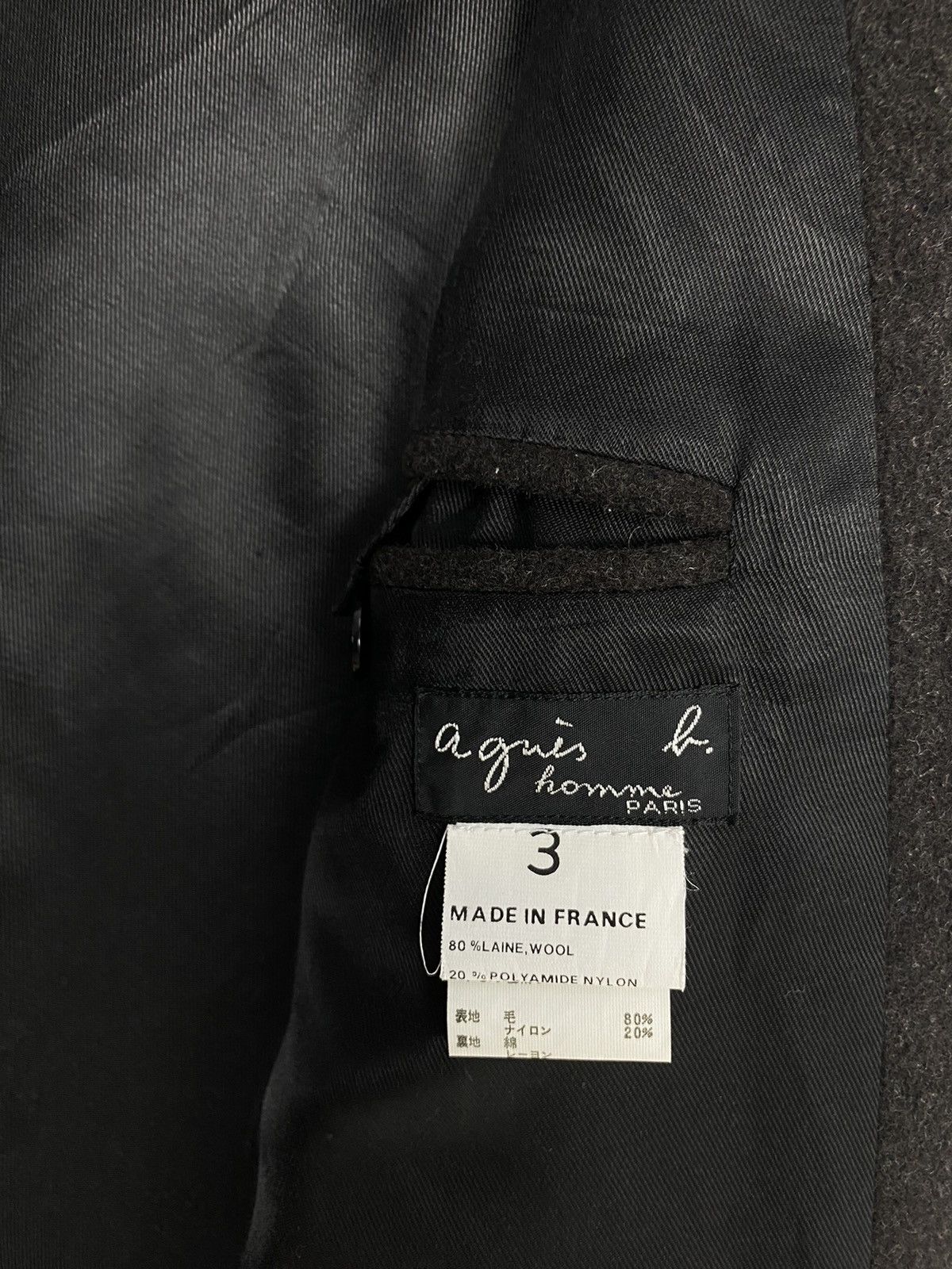 agnes b. Rare‼️ Vintage Agnes B Wool Coat Jacket Made in France Size US L / EU 52-54 / 3 - 7 Thumbnail