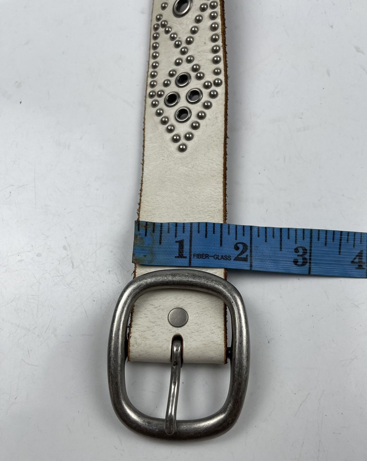 Japanese Brand studded leather belt tc11 Size 36 - 8 Thumbnail