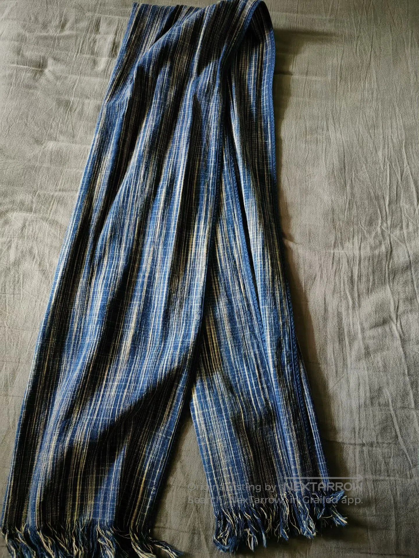 Other Vintage Handmade Blue Dyed Scarf. Size ONE SIZE - 1 Thumbnail