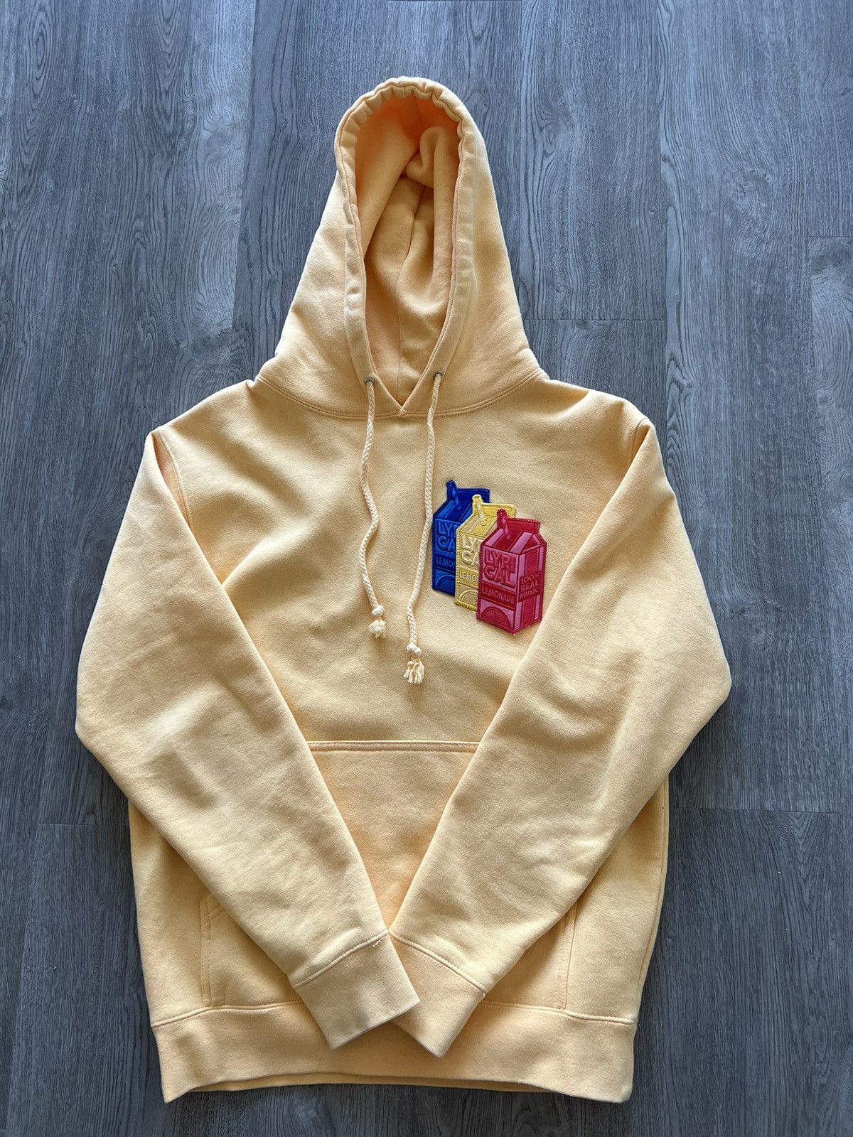 Lyrical Lemonade Lyrical Lemonade Triple Patch Cartoon Hoodie peach Grailed