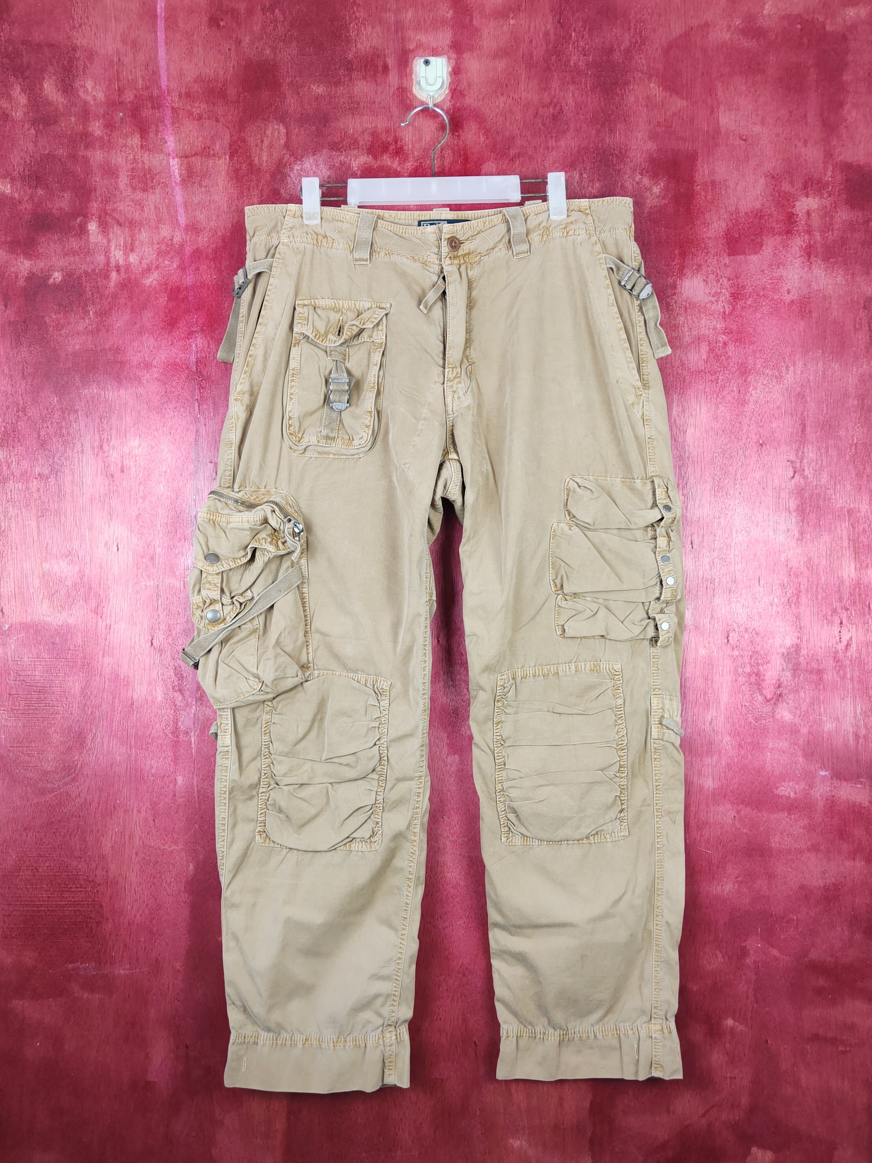 Polo Ralph Lauren Polo Ralph Lauren Brown Multipocket Cargo Pants #S1243 DLL Size US 36 / EU 52 - 1 Thumbnail