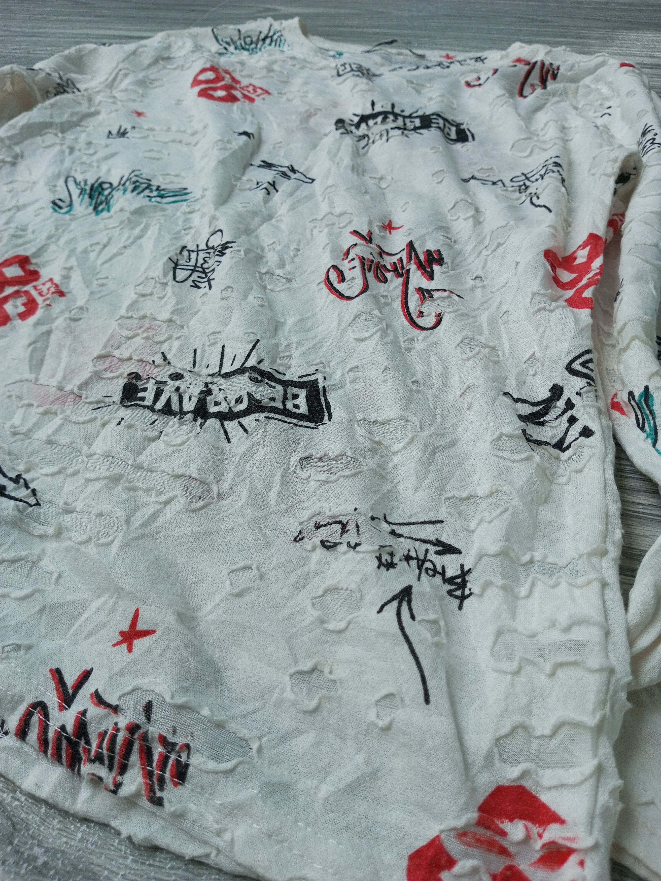 Japanese Brand VINTAGE JAPANESE PUNK DISTRESSED STYLE LONG SLEEVE T SHIRT Size US M / EU 48-50 / 2 - 9 Thumbnail