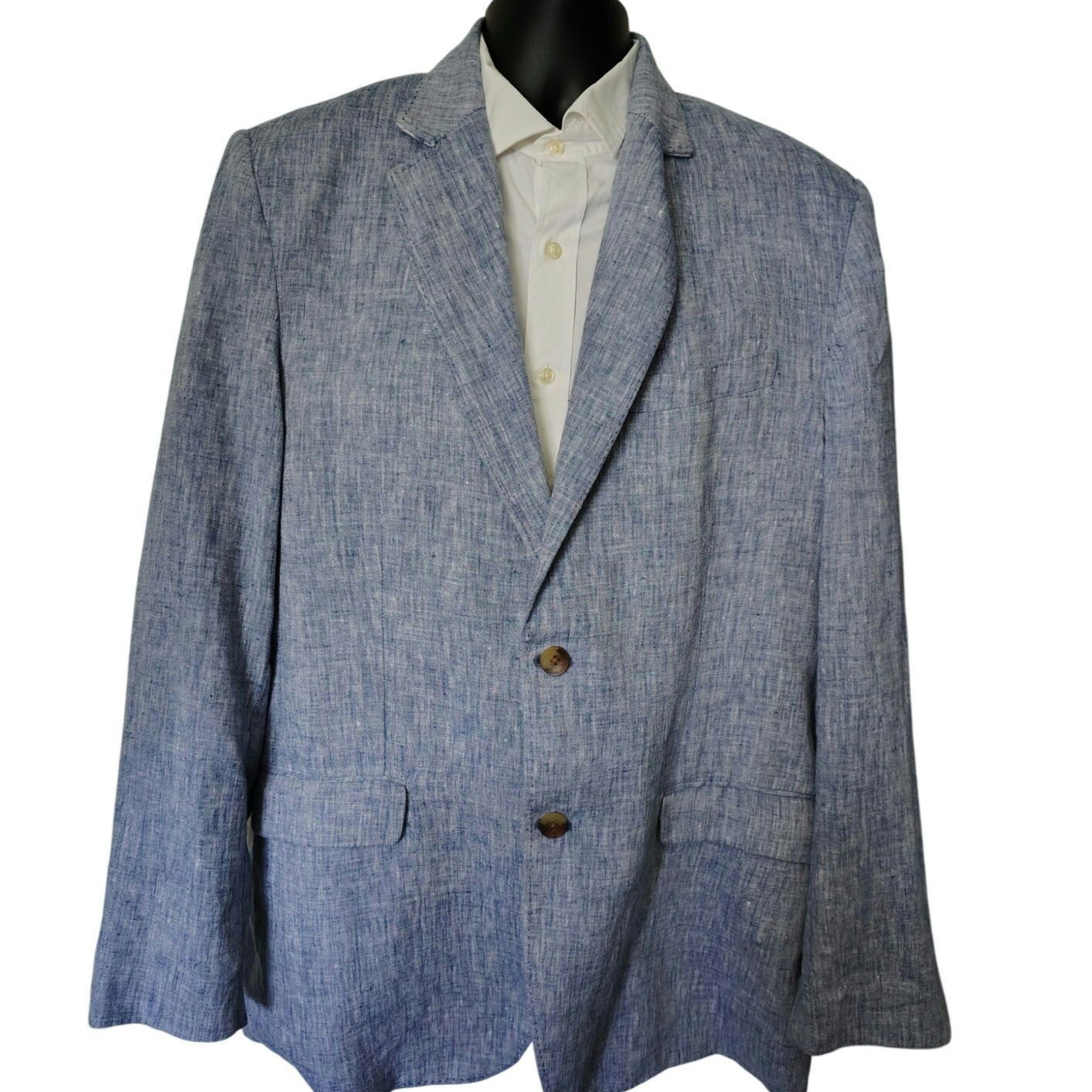 Club Room Club Room Luxury Linen Sport Coat Blue Mens Size XL Size 48R - 1 Thumbnail
