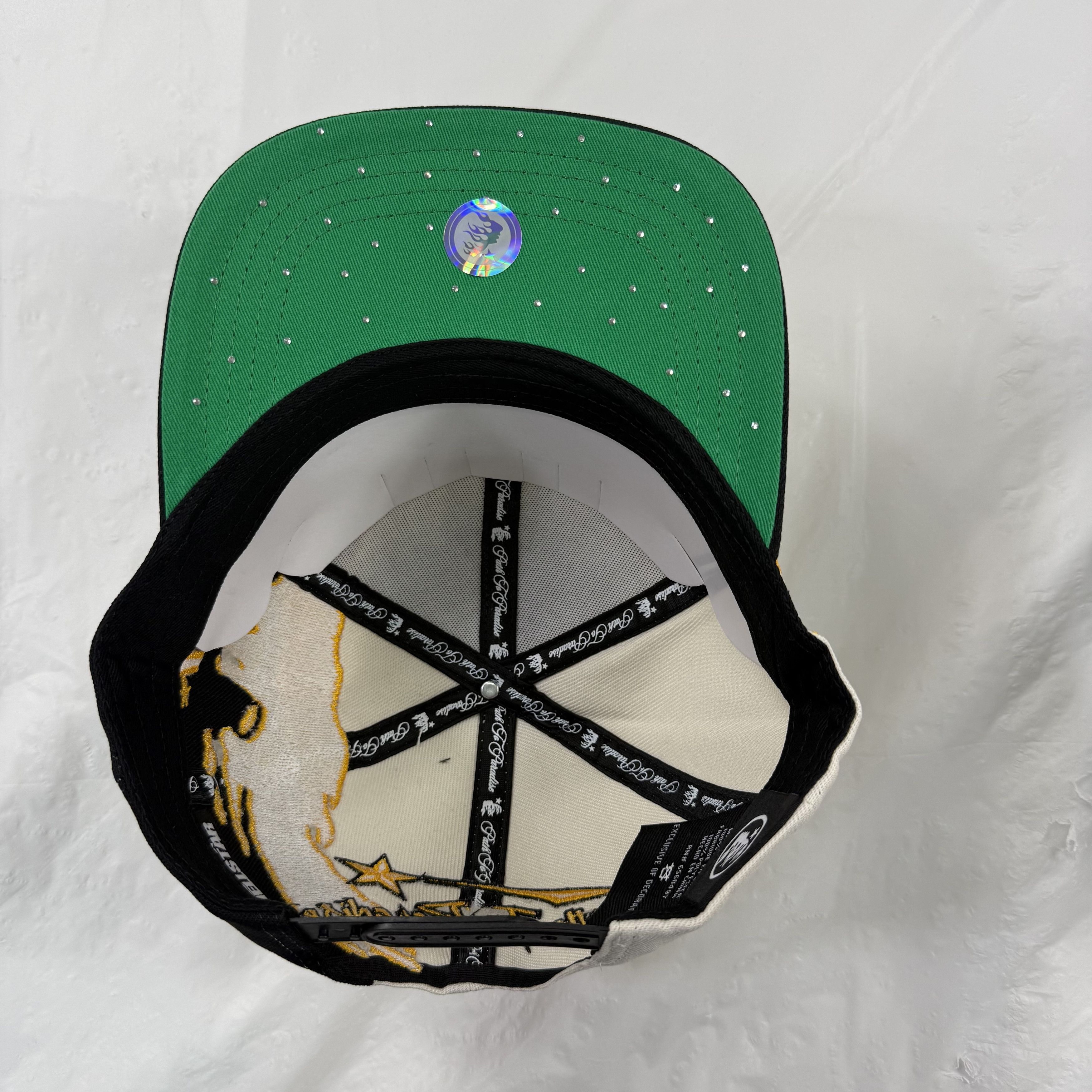 HELLSTAR Hellstar Path To Paradise Snapback Hat Flame Logo Rhinestone Size ONE SIZE - 7 Thumbnail