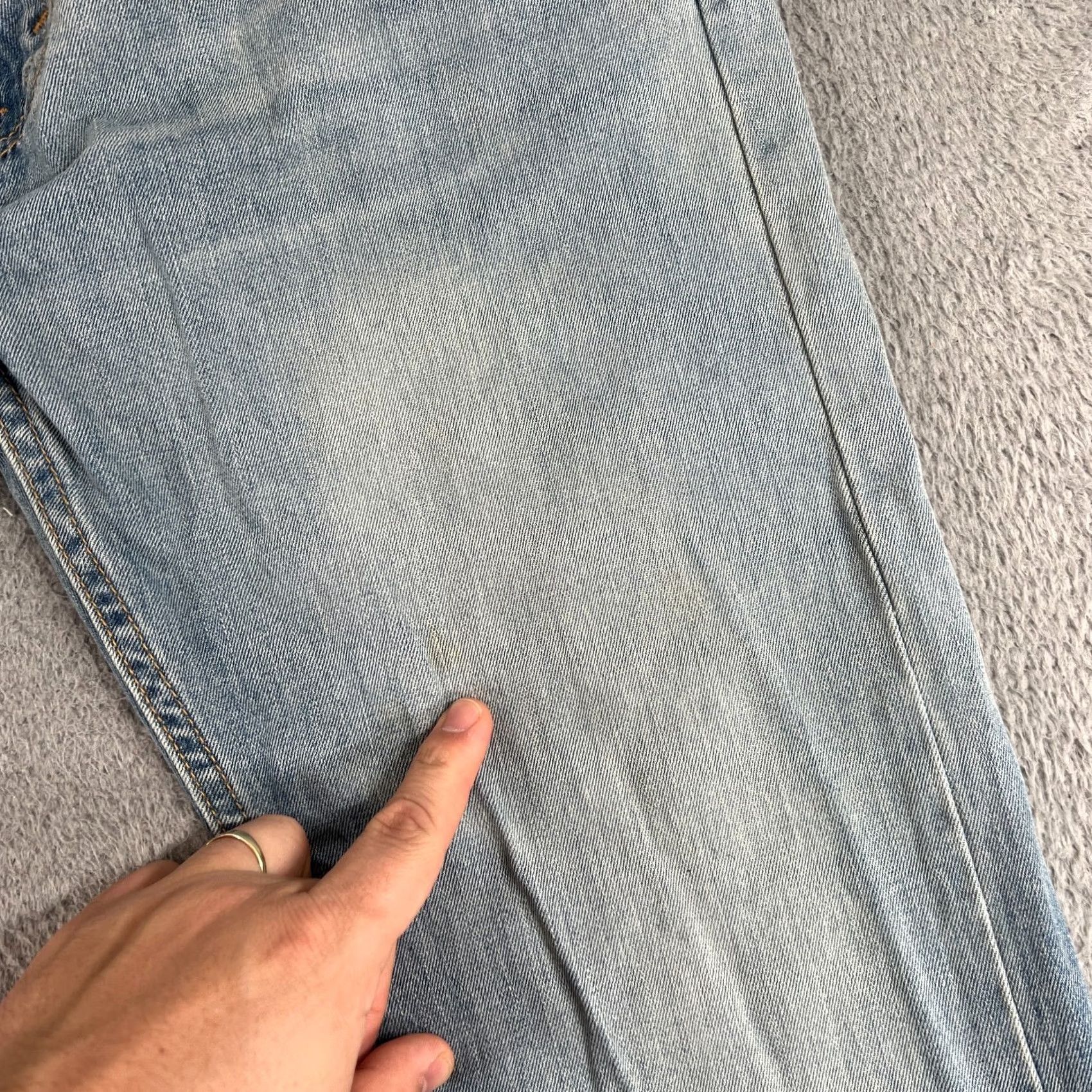 Levi's Levi's 505 Jeans Mens 33x32 Blue Straight Leg Light Wash Denim Classic Fit Regular Size Type: Regular 5-Pocket Design Shoes? Size US 33 - 3 Thumbnail