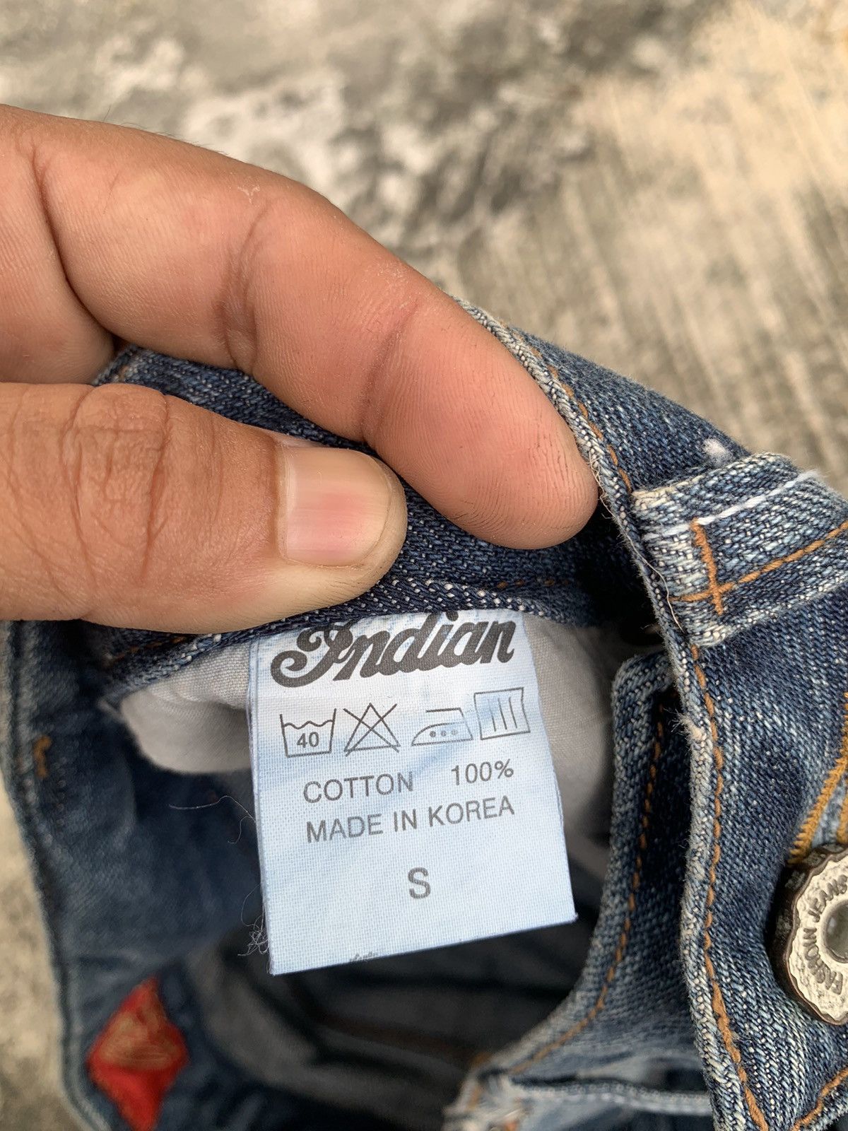 If Six Was Nine × Indian Motorcycle × Le Grande Bleu (L.G.B.) Indian motercycles jeans Size 27" / US 4 / IT 40 - 23 Thumbnail