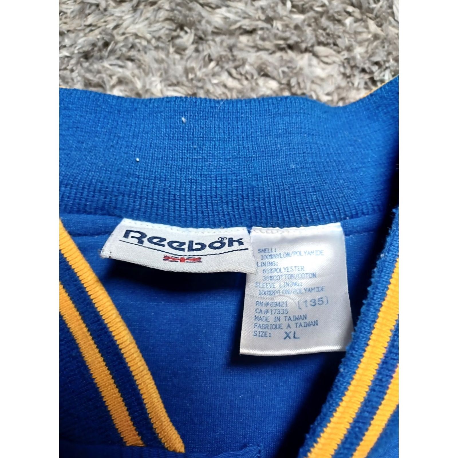 Reebok VINTAGE Reebok Windbreaker Jacket Mens XL Blue Snap Button Pullover 90s 80s Lightweight Pockets Regular Size US XL / EU 56 / 4 - 5 Thumbnail