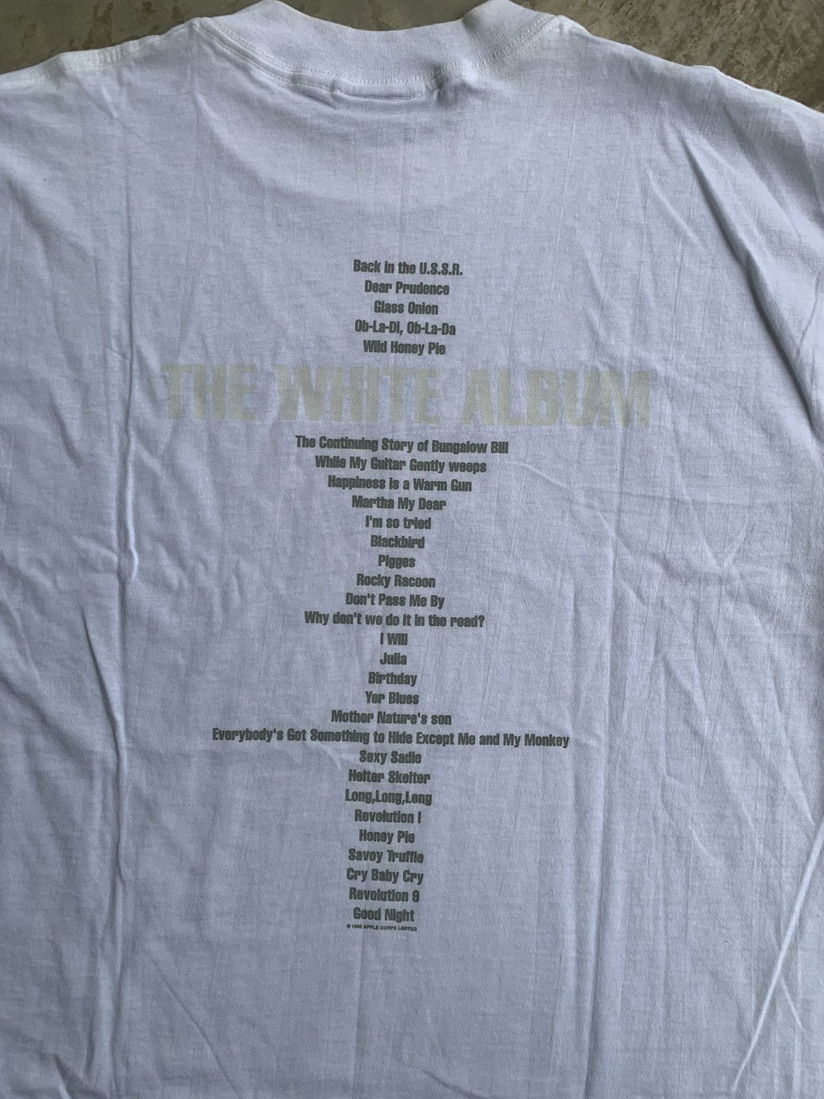 Band Tees × Vintage VINTAGE 90s THE BEATLES WHITE ALBUM T- SHIRT Size US L / EU 52-54 / 3 - 12 Thumbnail