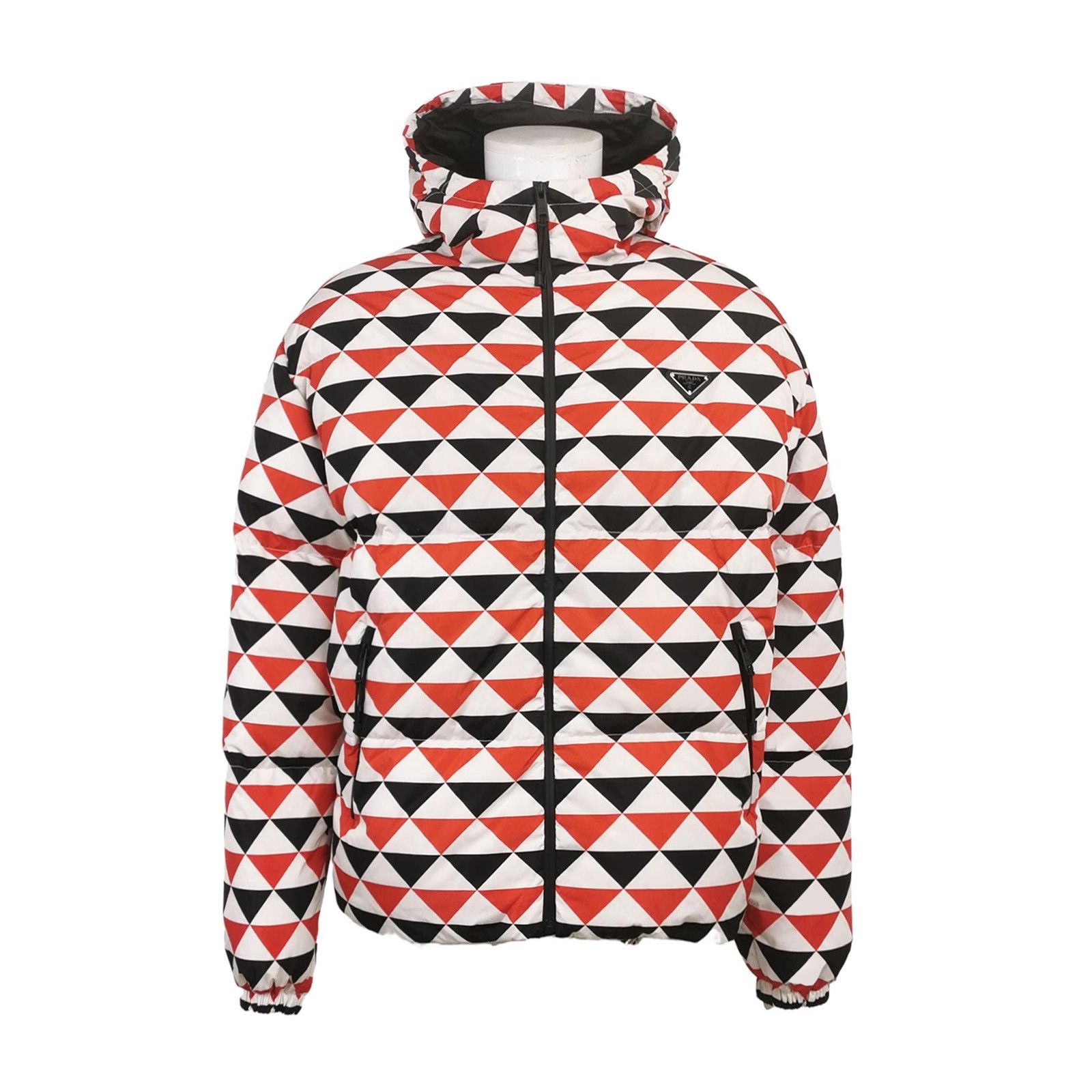 Prada Prada Geometric Pattern Hooded Jacket L/52 Size US L / EU 52-54 / 3 - 1 Thumbnail
