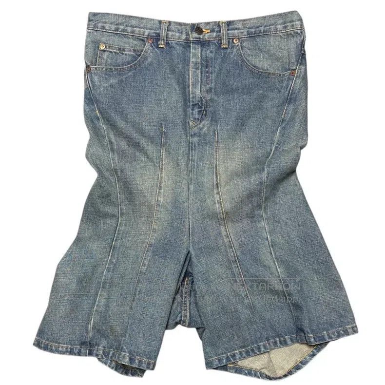 Junya Watanabe JUNYA WATANABE size S Deconstructed Low-Rise Denim Capris Size 23" - 2 Thumbnail