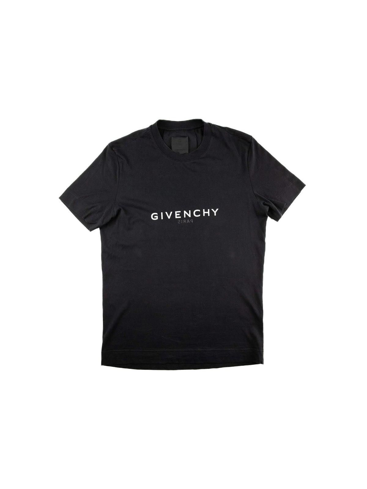 Givenchy Mens Logo Black T Shirt Small Black