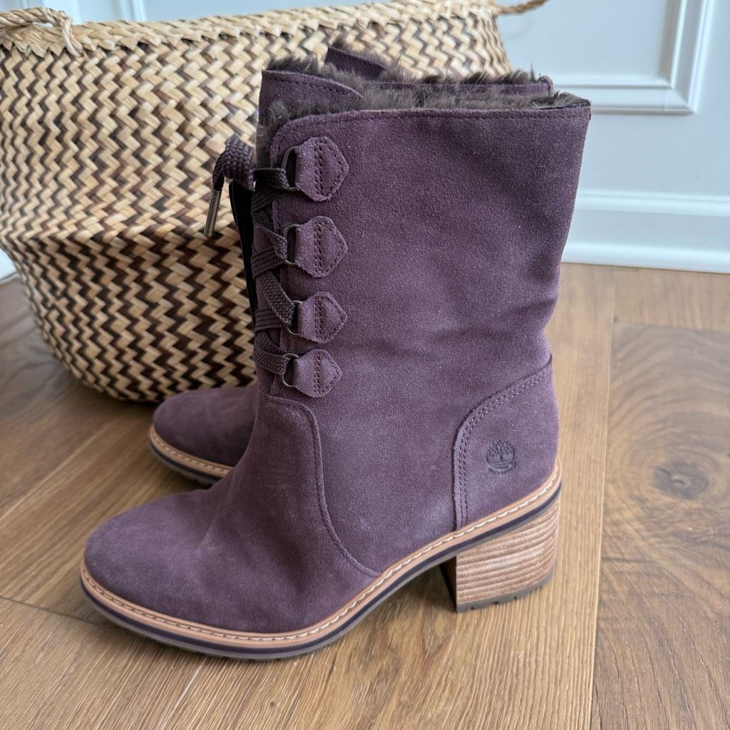 Timberland NWOB Timberland Sienna High Waterproof Mid Boots Dark Purple Size US 8.5 / IT 38.5 - 3 Thumbnail