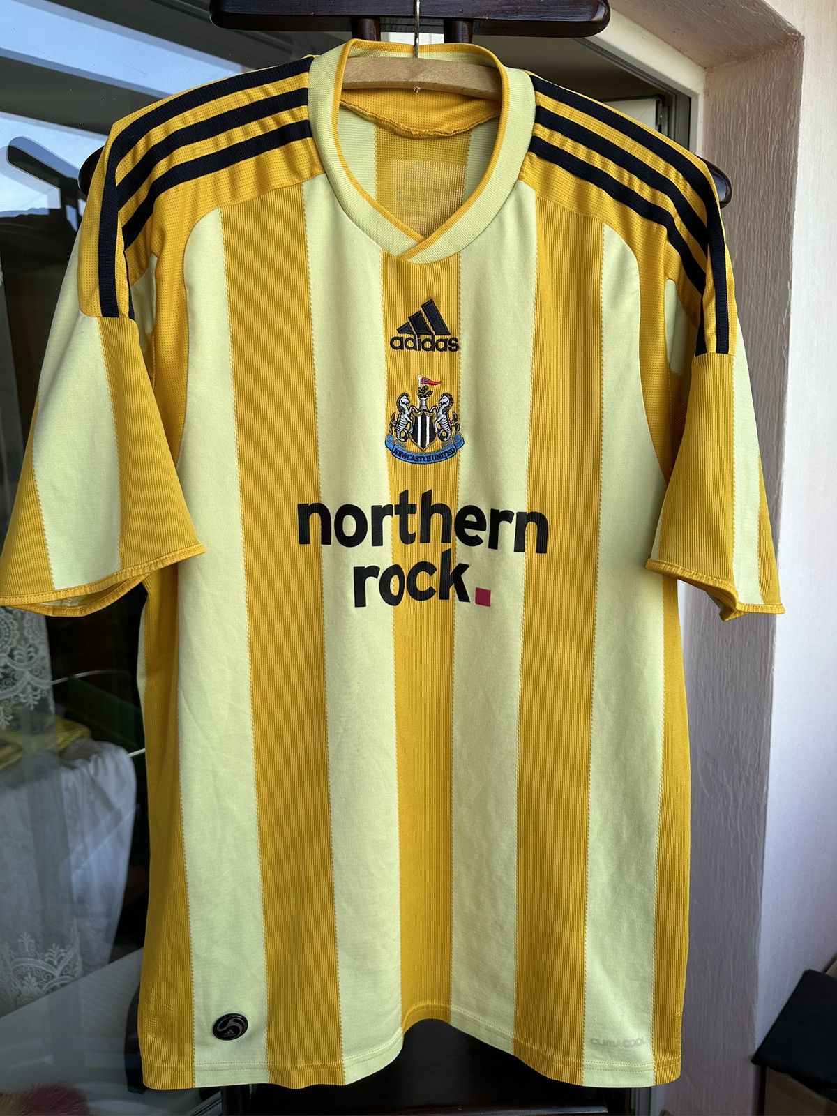 Vintage New Castle United soccer jersey yellow rare