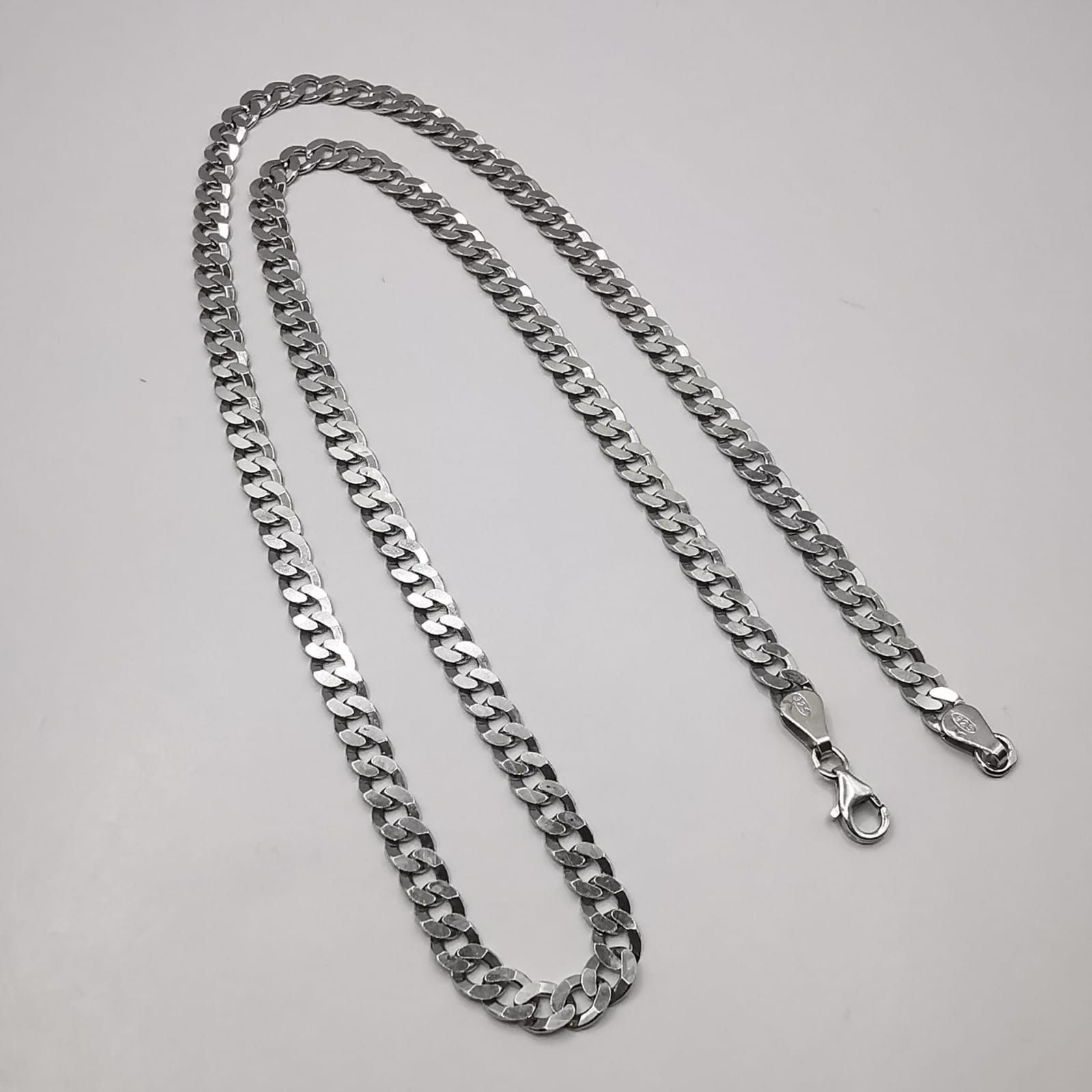 Sterling Silver Vintage Jewelry Chain, 925 Sterling Silver, Signed , 18,53g Size ONE SIZE - 2 Thumbnail