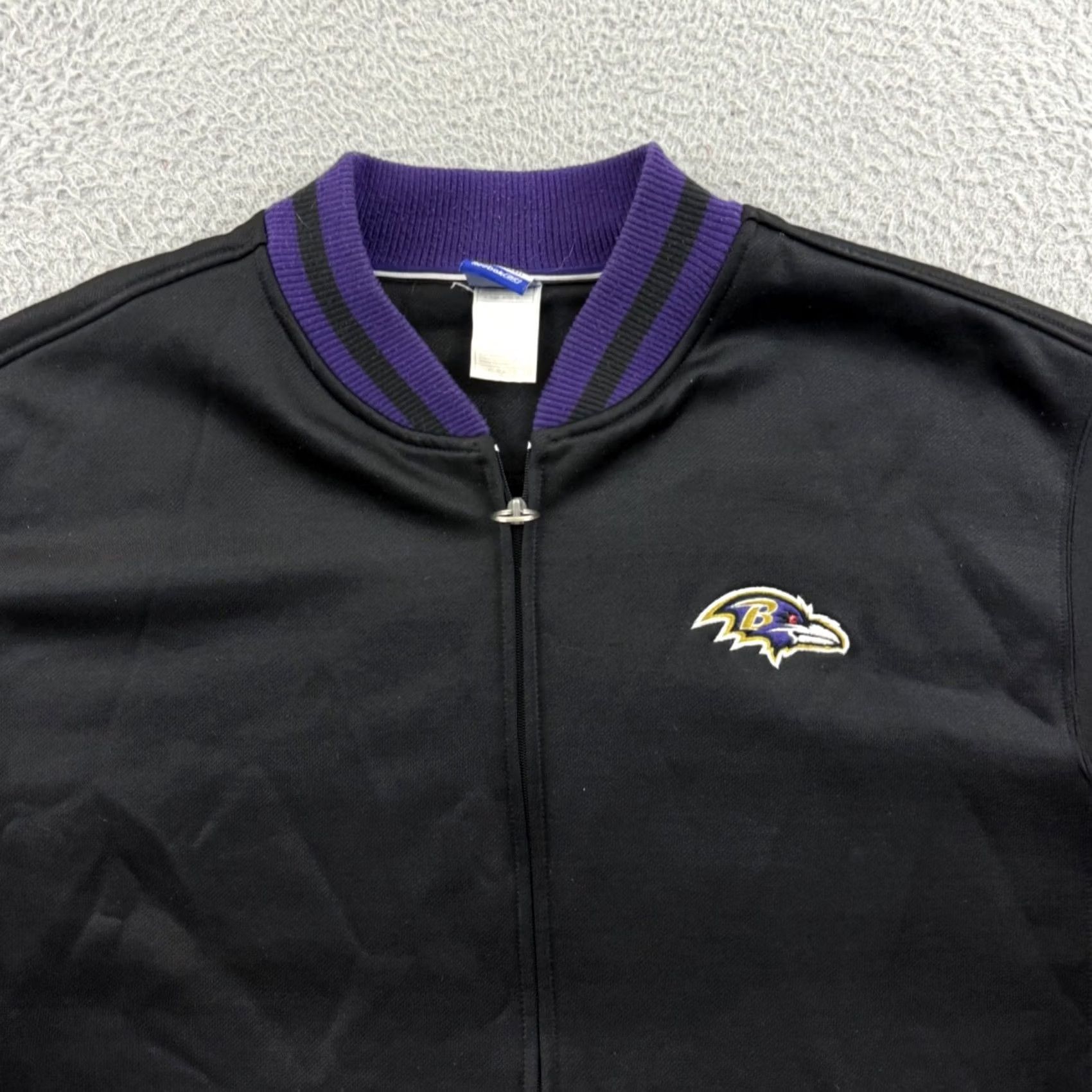 Reebok VINTAGE Reebok Baltimore Ravens Jacket Mens XL Black NFL Football Sport Zip Y2K Size US XL / EU 56 / 4 - 3 Thumbnail