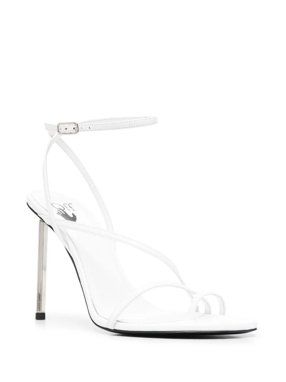 Off-White o1y1225 Leather Strap Sandals in White Size US 6 / IT 36 - 2 Thumbnail