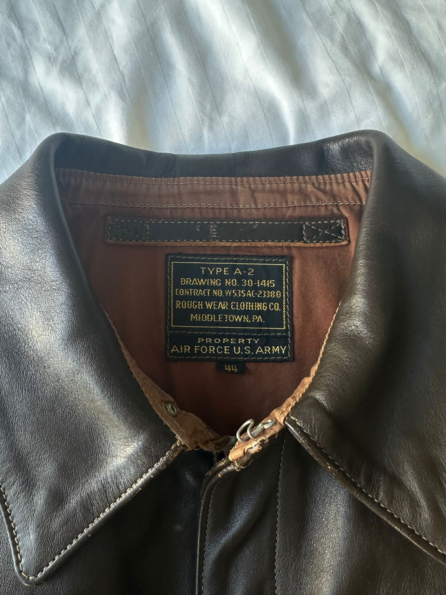 The Real McCoy's Type A-2 Horsehide Brown Size 44 Size US L / EU 52-54 / 3 - 2 Thumbnail