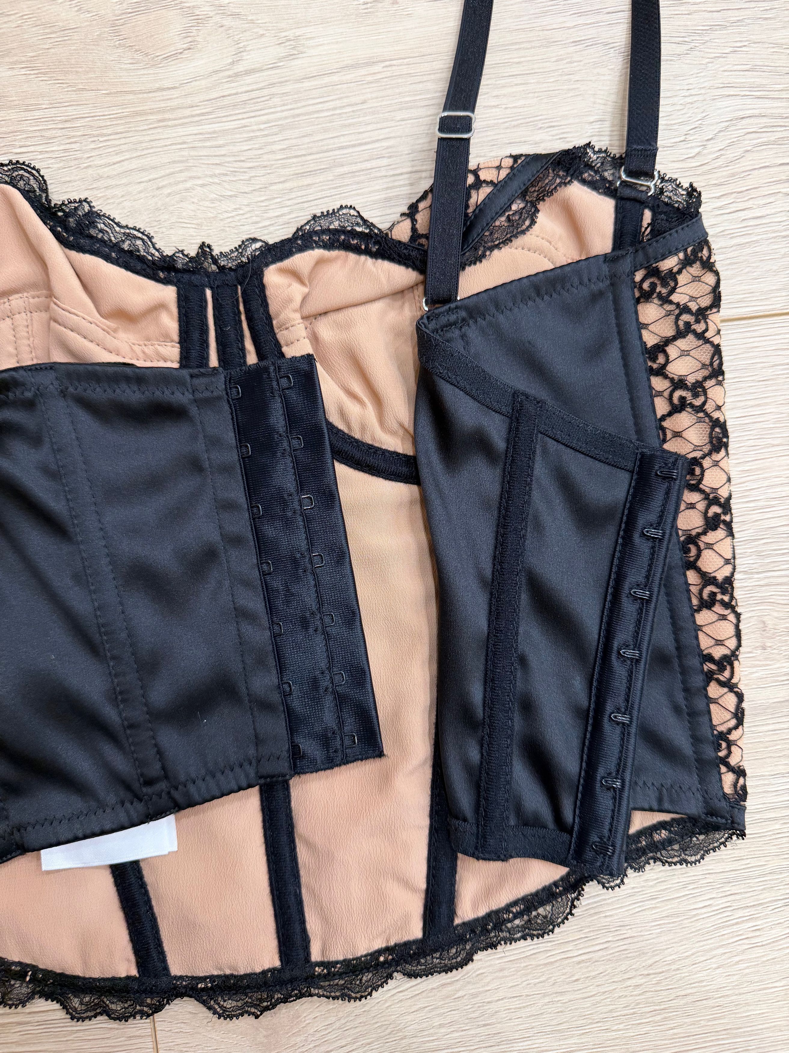 Gucci Gucci GG Net Corset Nude Lace Logo Bustier Shirt Top Medium Size M / US 6-8 / IT 42-44 - 11 Thumbnail